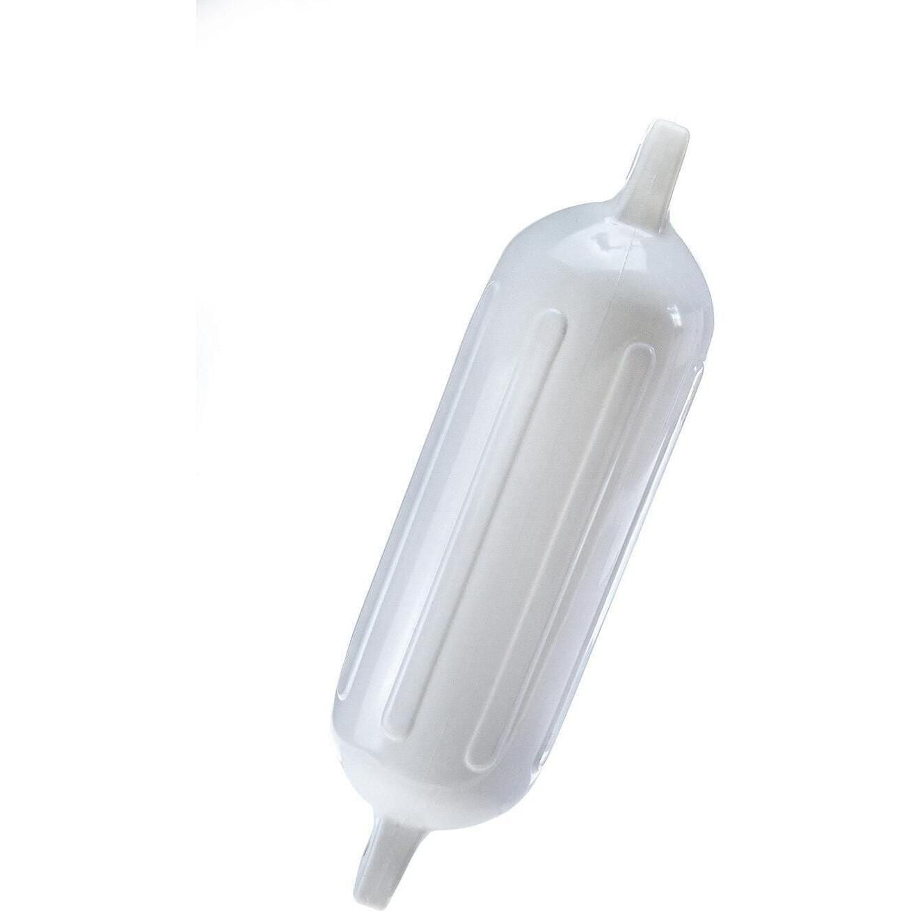 Seachoice DE79231S 79021 Twin Eye Ribbed Fender, White, 6.5 x 23"