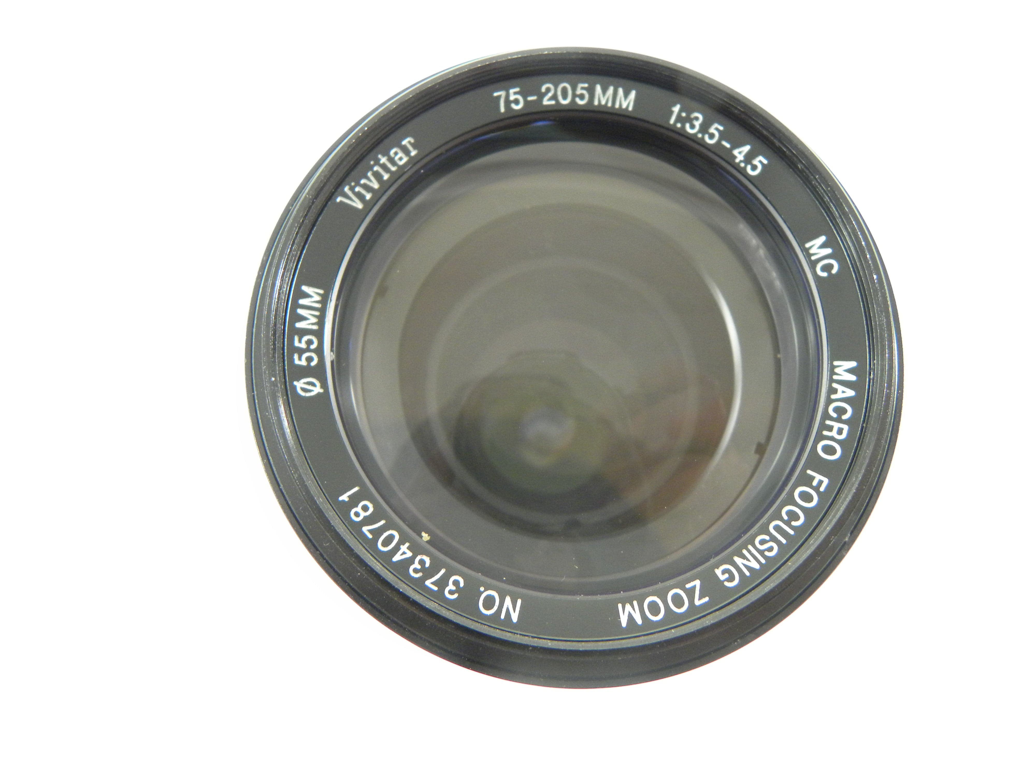 Vivitar MC Macro Focusing Zoom 75-205mm f3.5-4.5 Minolta MD Mount