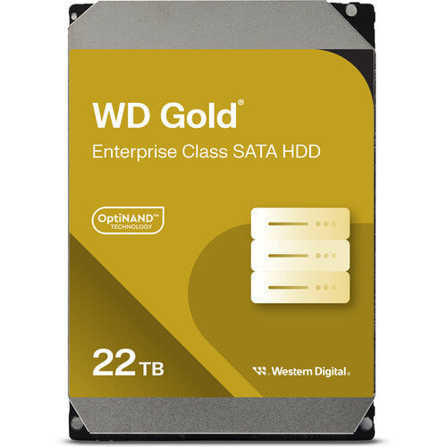 Western Digital WD Gold WD221KRYZ 22TB 7.2K RPM SATA 6Gb/s 512e 3.5in Hard Drive