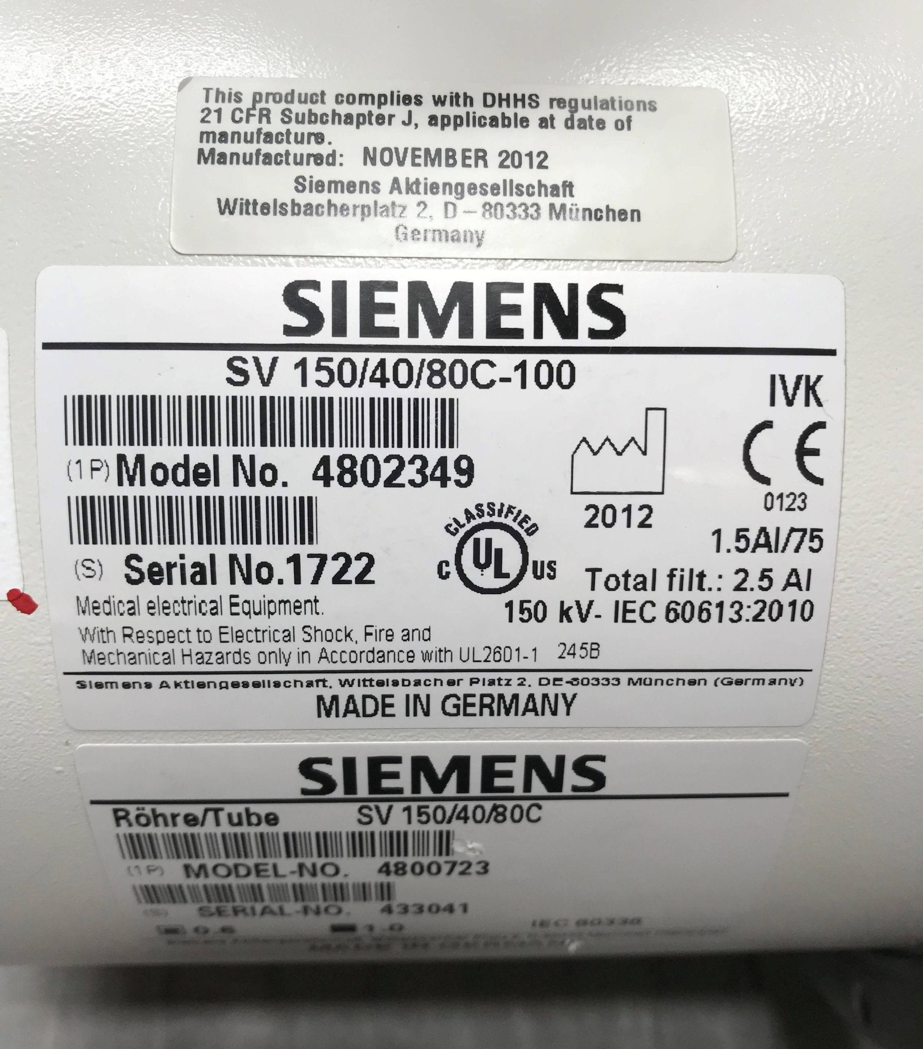 X-Ray Tube (4802349 Siemens