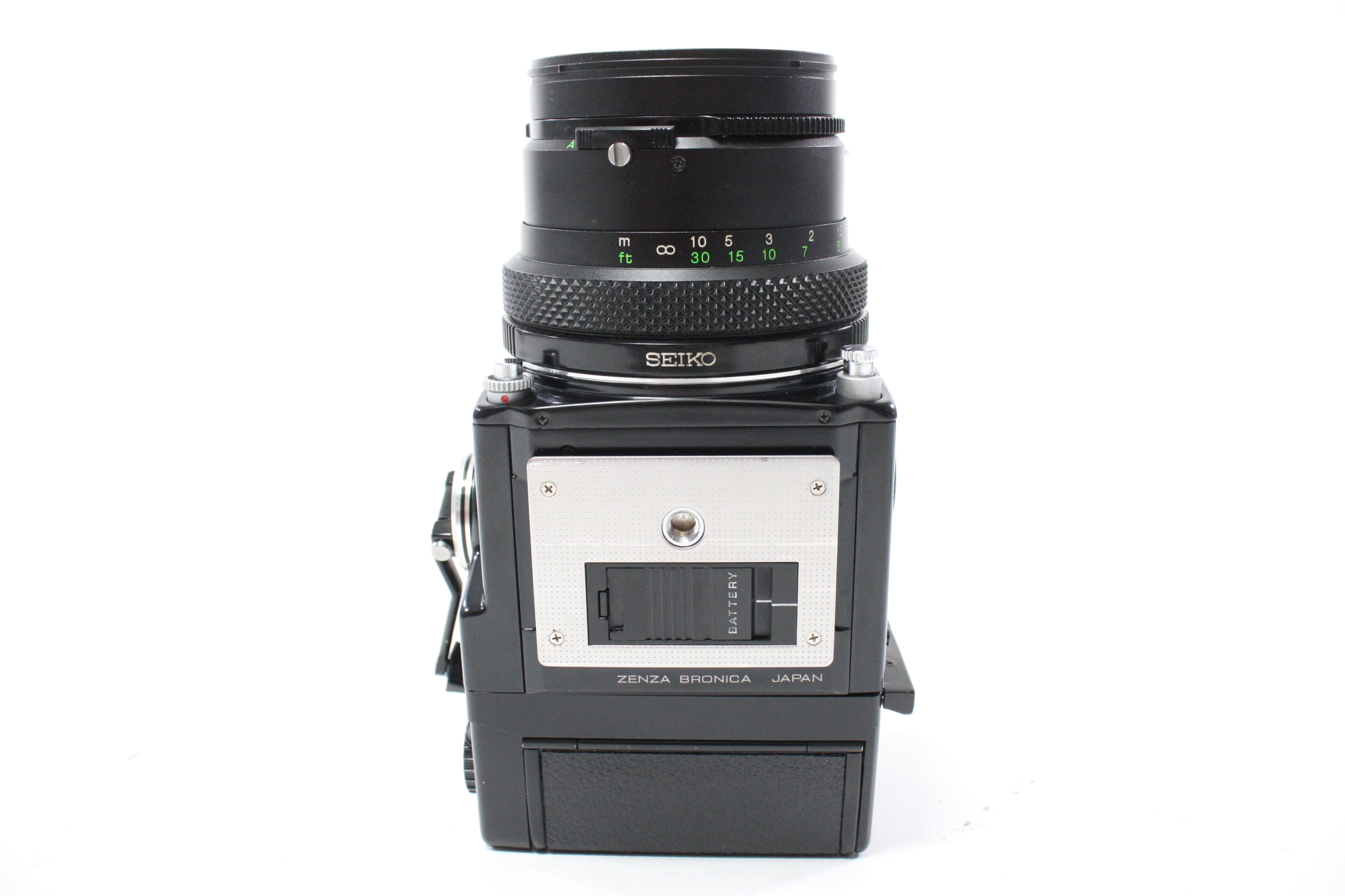 Zenza Bronica ETRS with Zenzanon EII 75mm f/2.8 Lens, 120 Film Back, and AE Prism