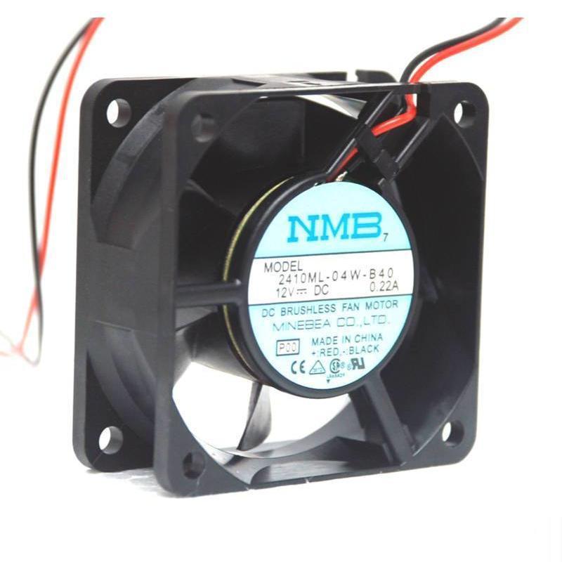 1pc NMB DC Fan 2410ML-04W-B40 6x6x2.5cm 12V 0.22A 4550rpm 19.4cfm 31dBA Cooler - AloinfoUSA