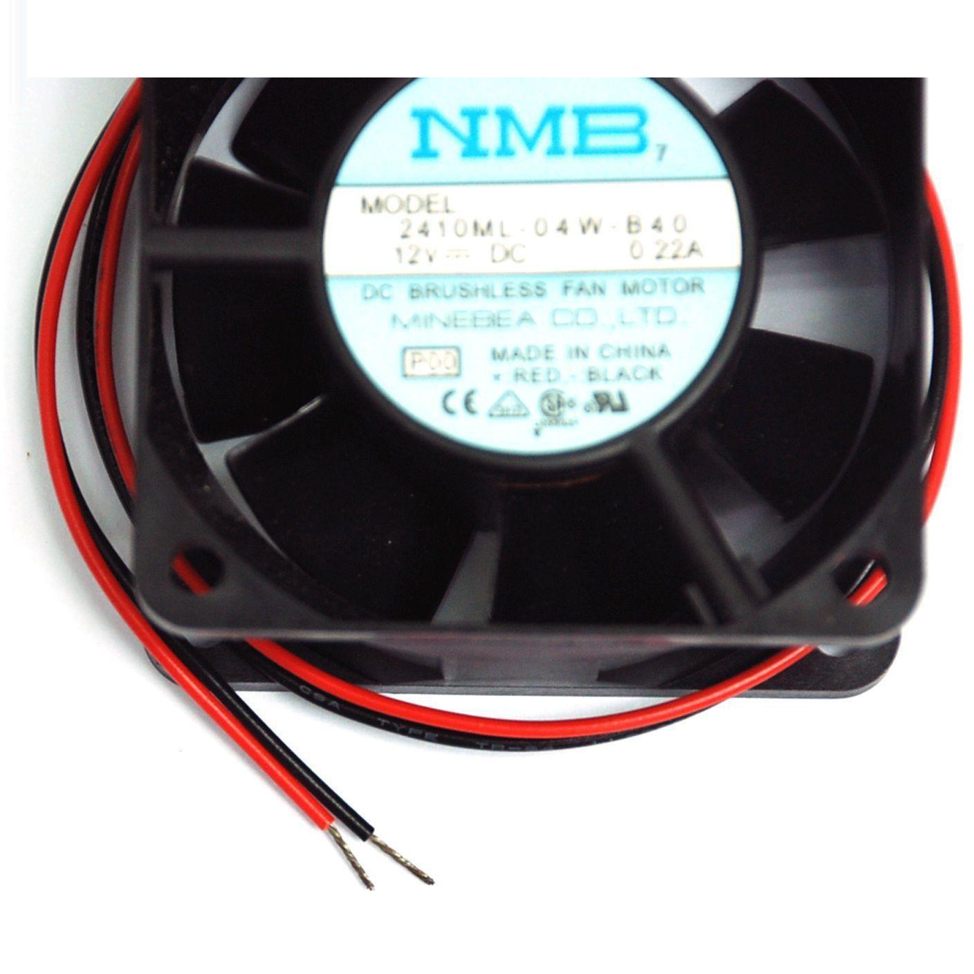 1pc NMB DC Fan 2410ML-04W-B40 6x6x2.5cm 12V 0.22A 4550rpm 19.4cfm 31dBA Cooler - AloinfoUSA