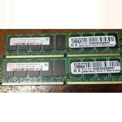 4gb (2x2gb) PC5300 DDR2 ECC RAM From Dell Poweredge 860 Server Memory - AloinfoUSA