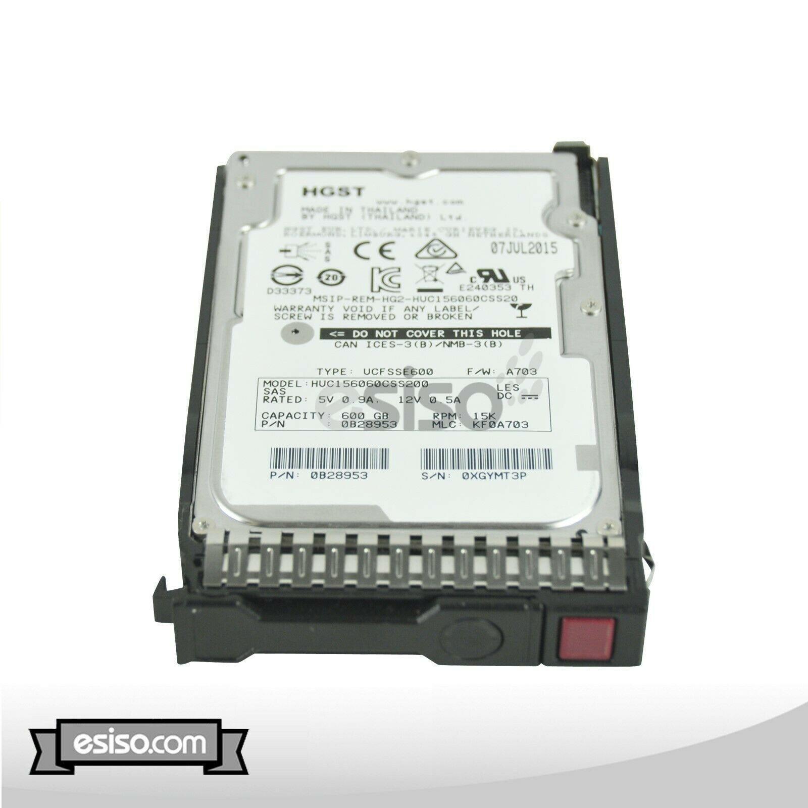 600GB 15K 12G 2.5'' SAS HDD FOR HP PROLIANT DL360 DL380 G8 G9 695976748010 - AloinfoUSA
