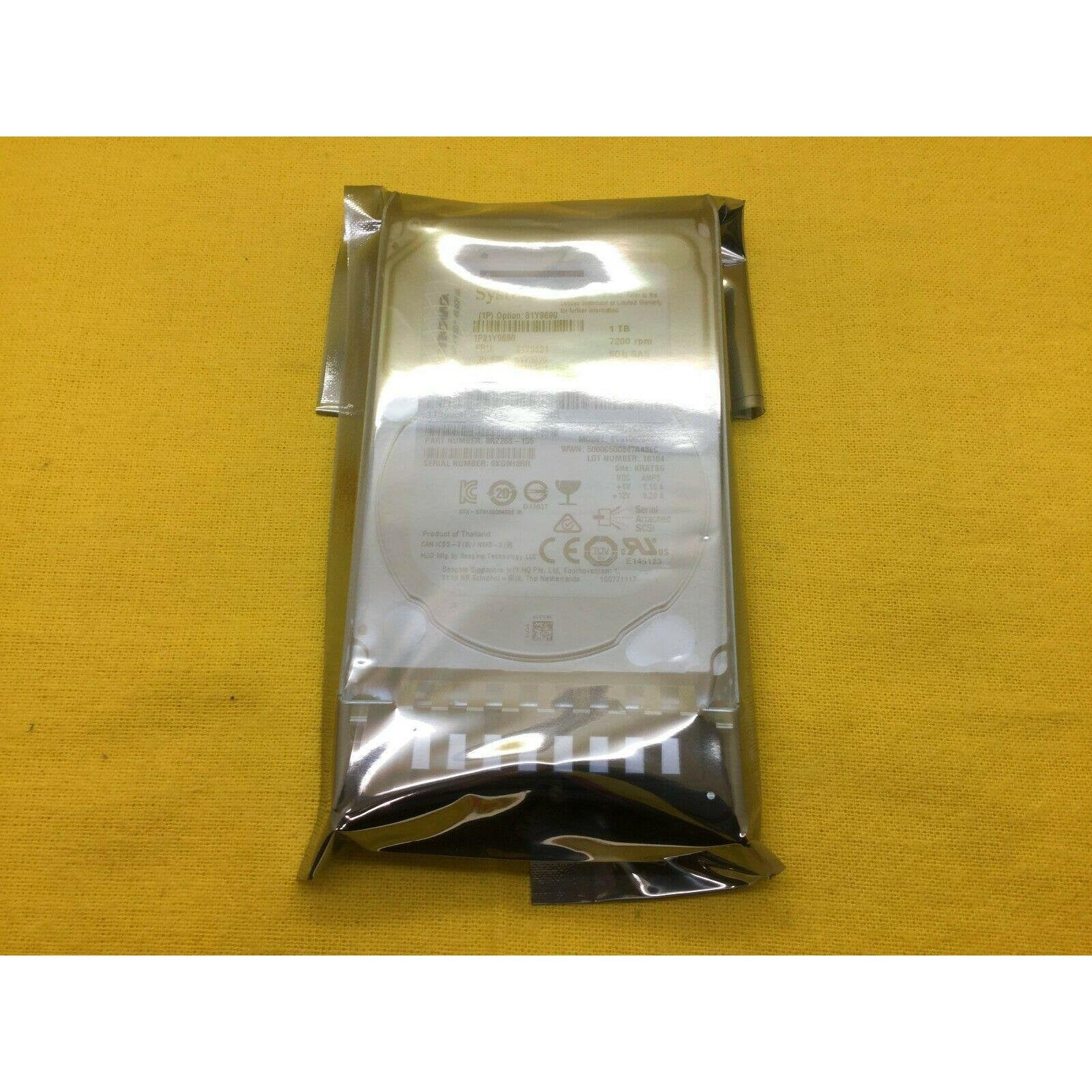 81Y9690 IBM/ Lenovo 1TB 7.2K 6Gbps SAS 2.5" SFF HDD 81Y9691 81Y3820 883436119139 - AloinfoUSA