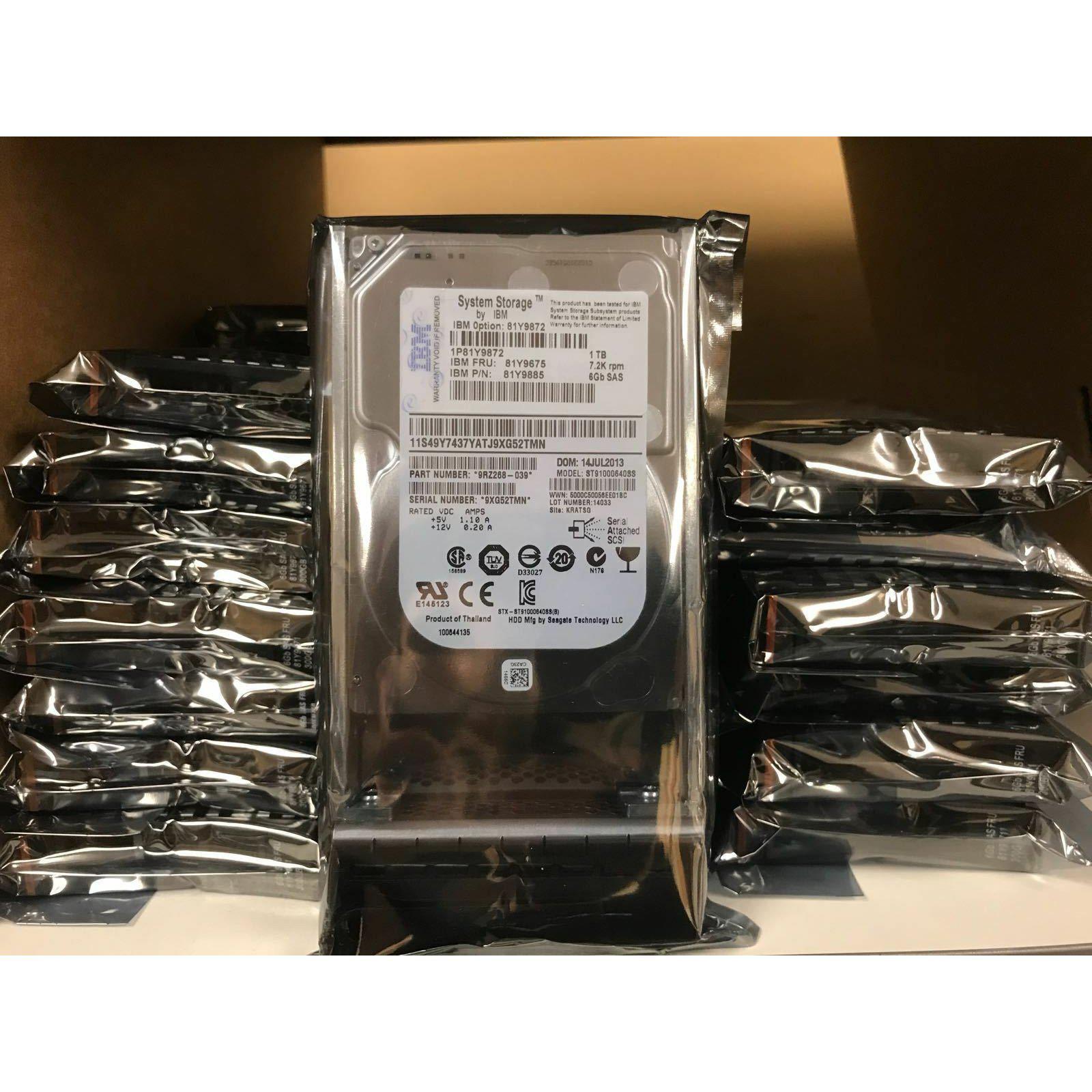81Y9875 IBM 1TB SAS 6Gbps 7.2K RPM 2.5" Hard Drive 81Y9872 /81Y9885 /81Y9675 HDD 883436125048 - AloinfoUSA