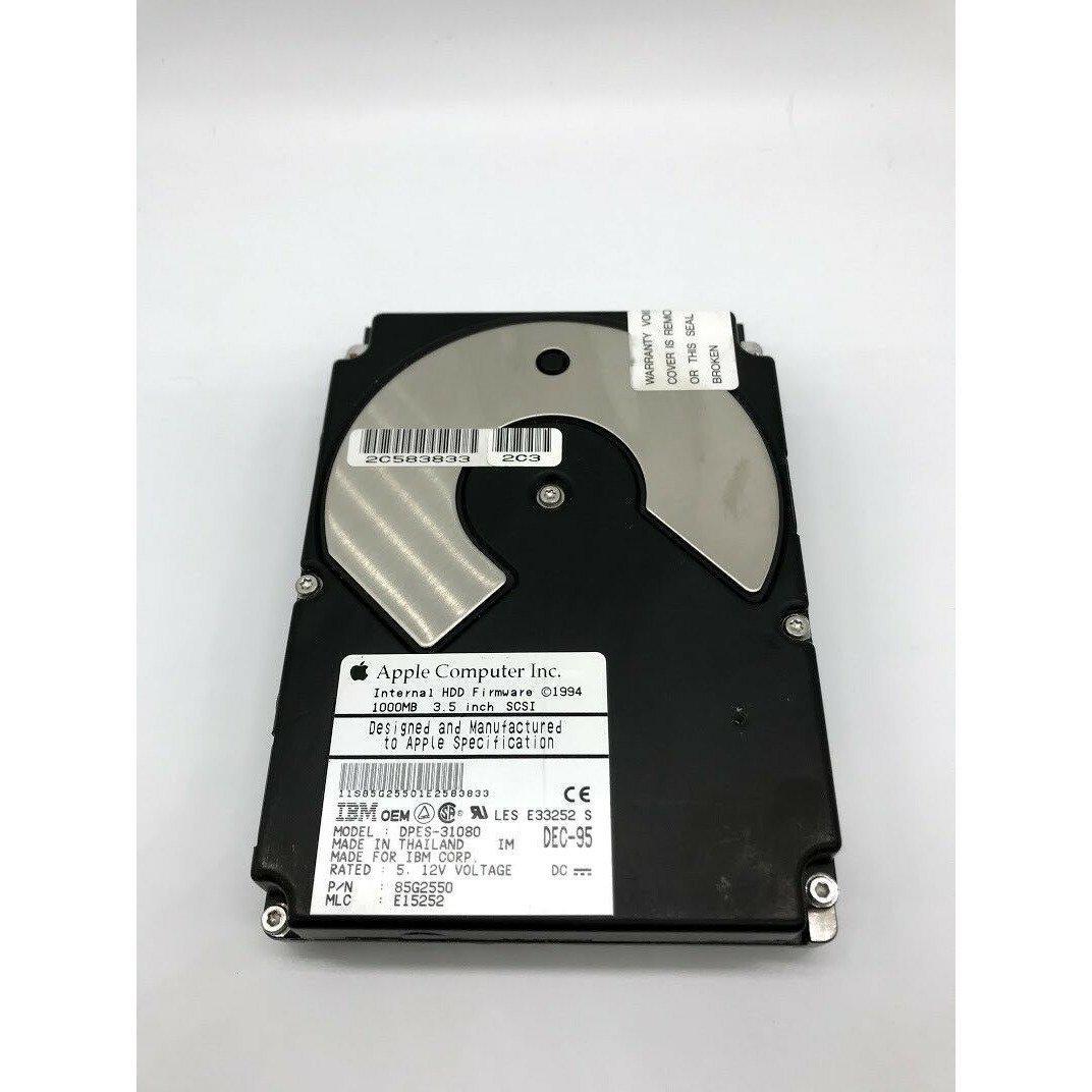 Apple IBM 1GB DPES-31080 3.5" 50 pin SCSI HDD Internal 655-0141-A E15252 85G2550 - AloinfoUSA