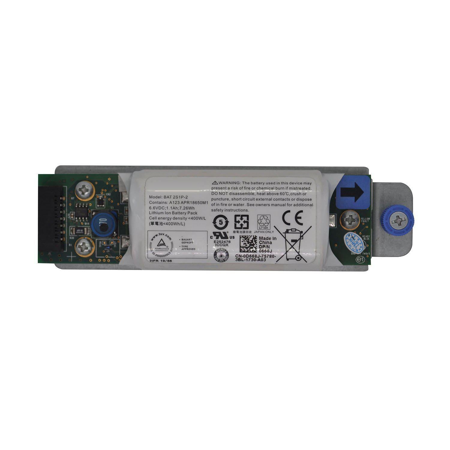 BAT 2S1P-2 Laptop Battery Compatible Dell Raid Controller PowerVault MD3200i 3220i D668J 0D668J 2S1P 6.6V 1100mAh/7.26Wh - AloinfoUSA