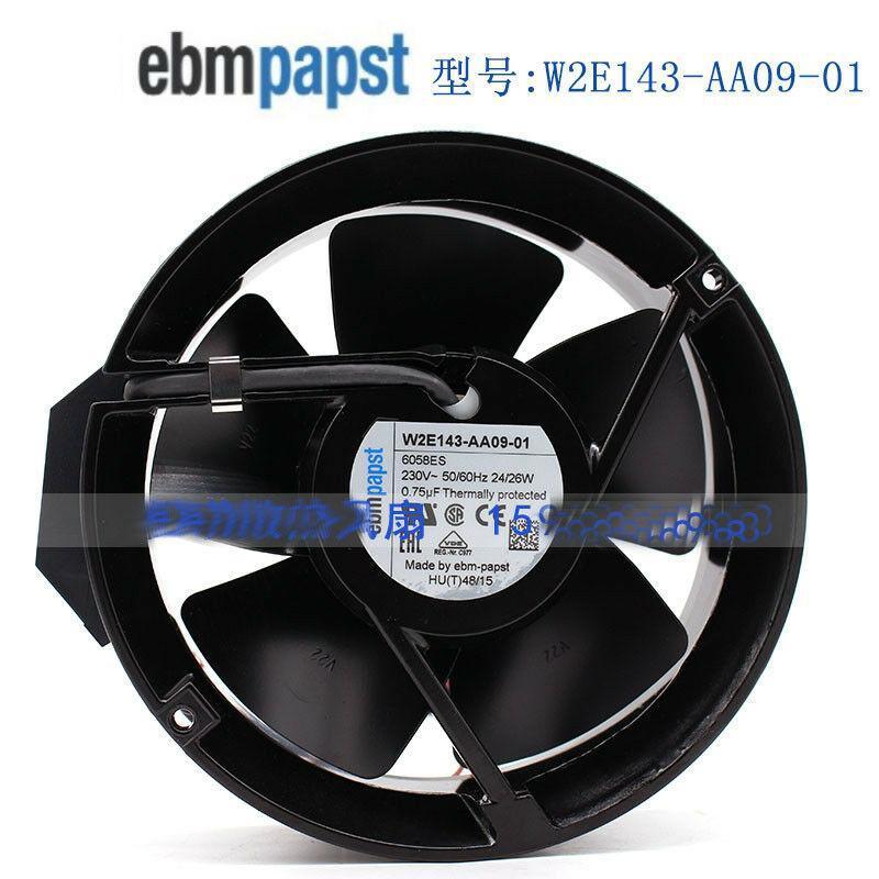 Cooler ebmpapst W2E143-AA09-01 17251 230V 0.12A high temperature fan - AloinfoUSA