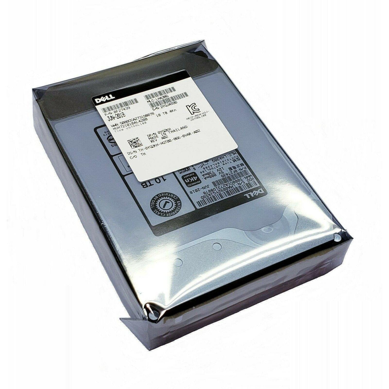 Dell 10TB SAS 12GB/s 3.5" HDD YG2KH T430 T630 R730 R730xd MD1400 R740 R740xd - AloinfoUSA