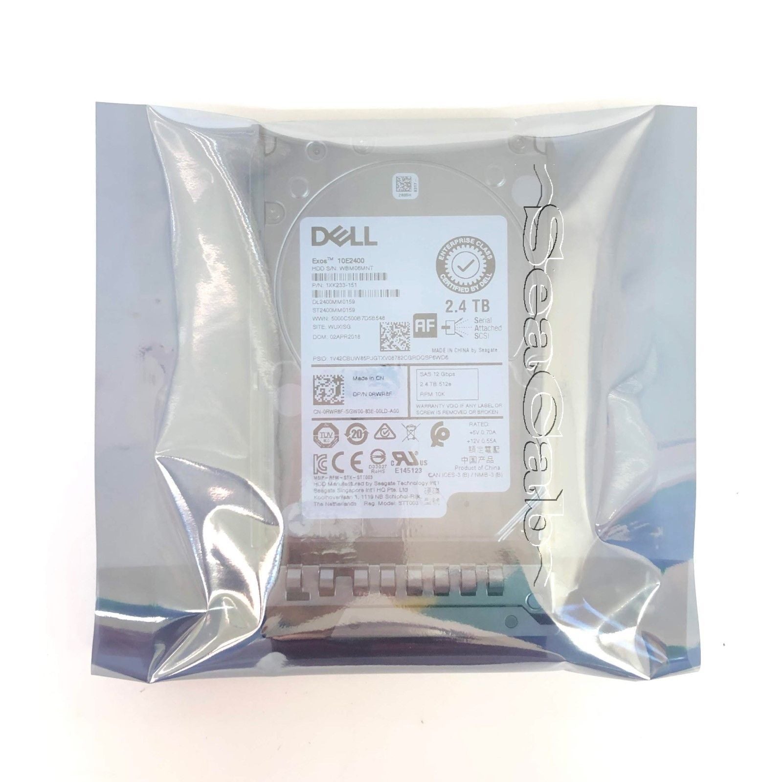 Dell 2.4TB 10K 2.5 12Gbps SAS Hard Drive 14-Gen R440 R540 R640 R740 R740XD R940 - AloinfoUSA