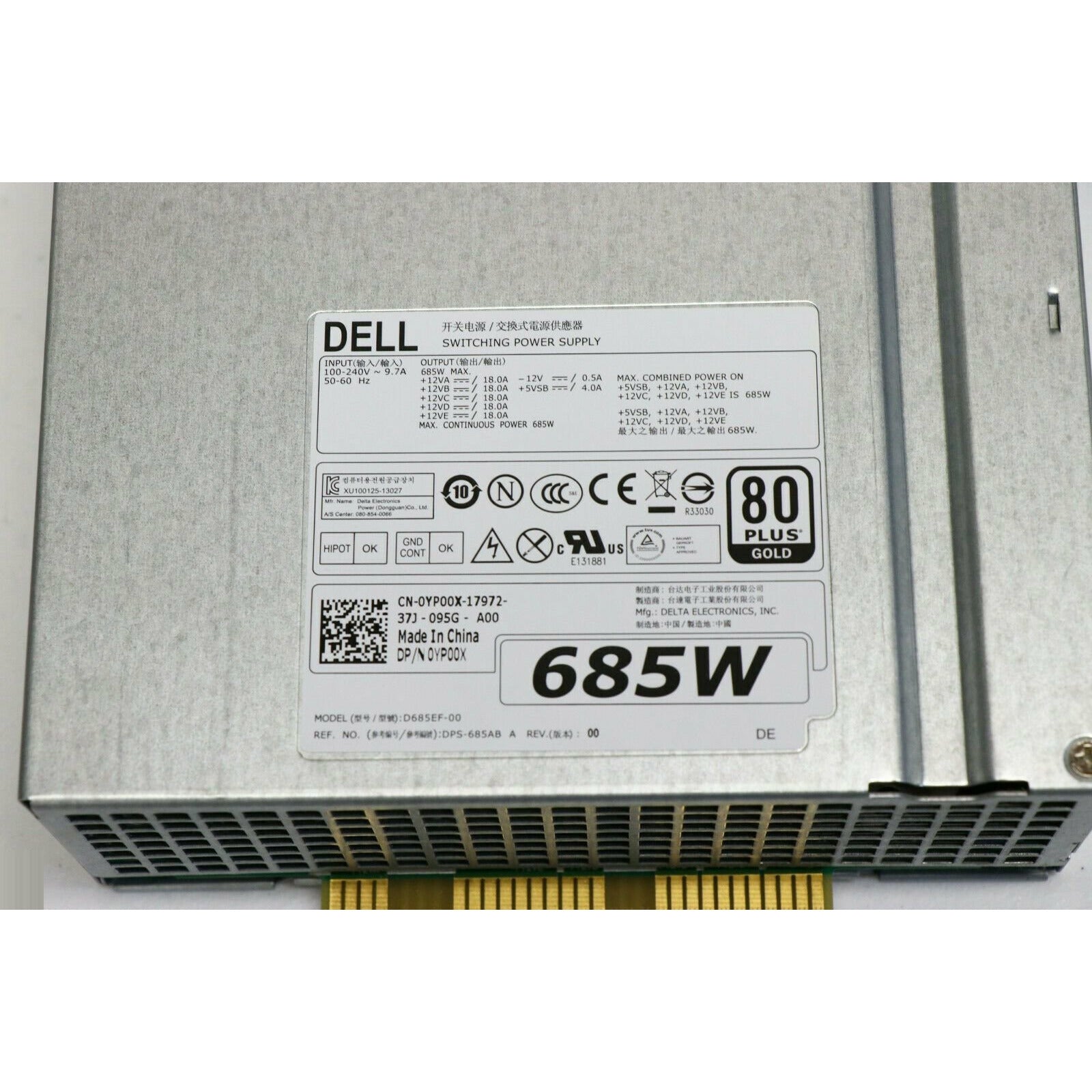 Dell 685W Power Supply 0YP00X T3600 T3610 PSU 80+GOLD like WPVG2 with PCIE cable - AloinfoUSA
