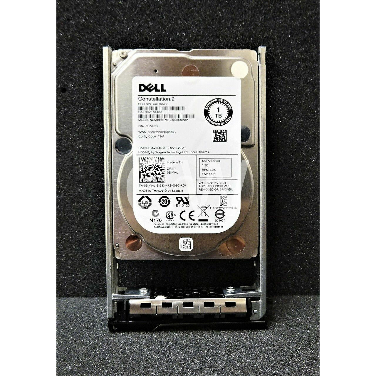 Dell 9KW4J 09KW4J 1TB 7.2K 6G 64MB 2.5in SATA Hard Drive ST91000640NS PowerEdge 712951490471 - AloinfoUSA