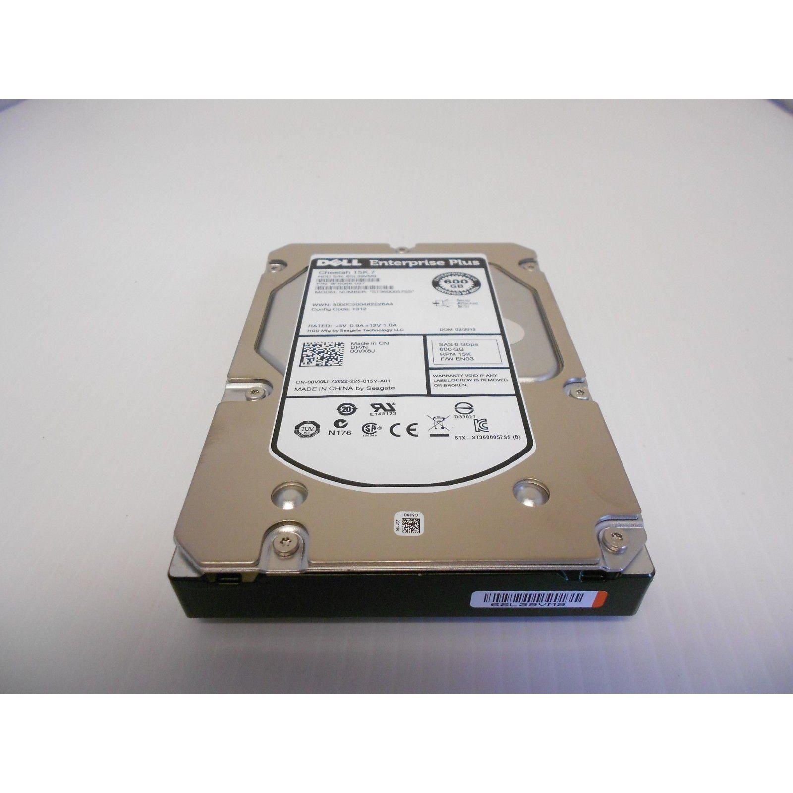 Dell EqualLogic 0VX8J 600GB 15K SAS Hard Drive PS6000 PS6110 PS6210 9FN066-057 - AloinfoUSA