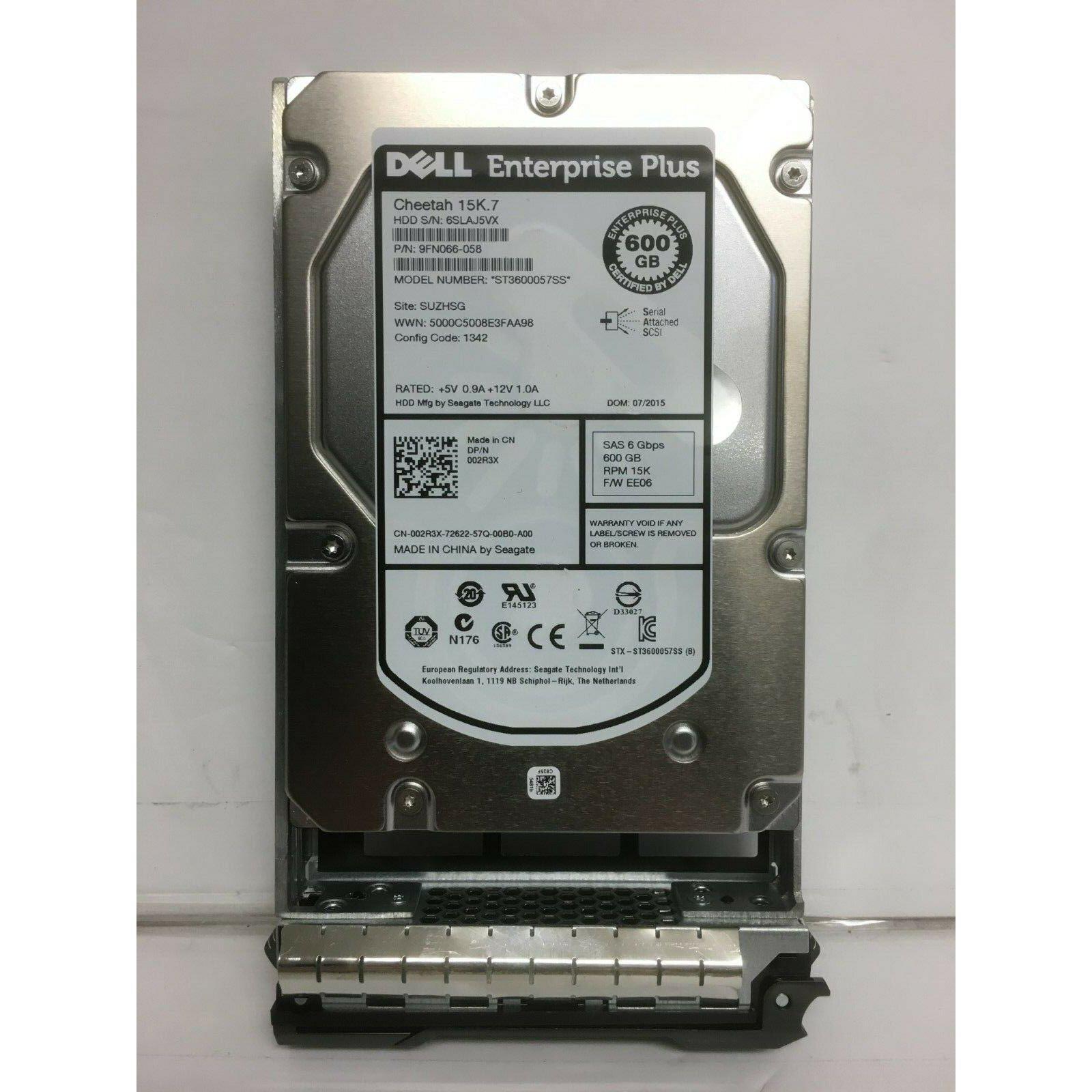Dell Equallogic 600GB 15K SAS 02R3X 9FN066-058 ST3600057SS PS6210 PS6110 PS6100 849064020773 - AloinfoUSA