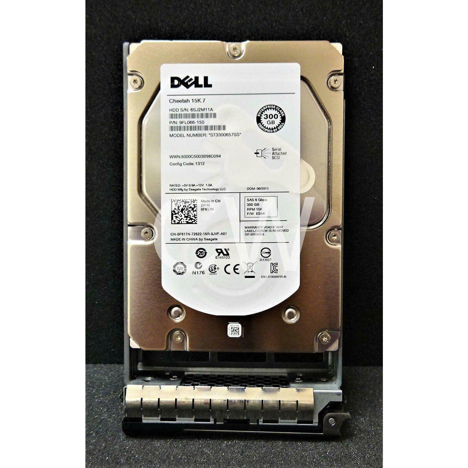 Dell F617N 0F617N 300GB 15000RPM 6Gb/s 3.5in SAS Hard Drive ST3300657SS - AloinfoUSA