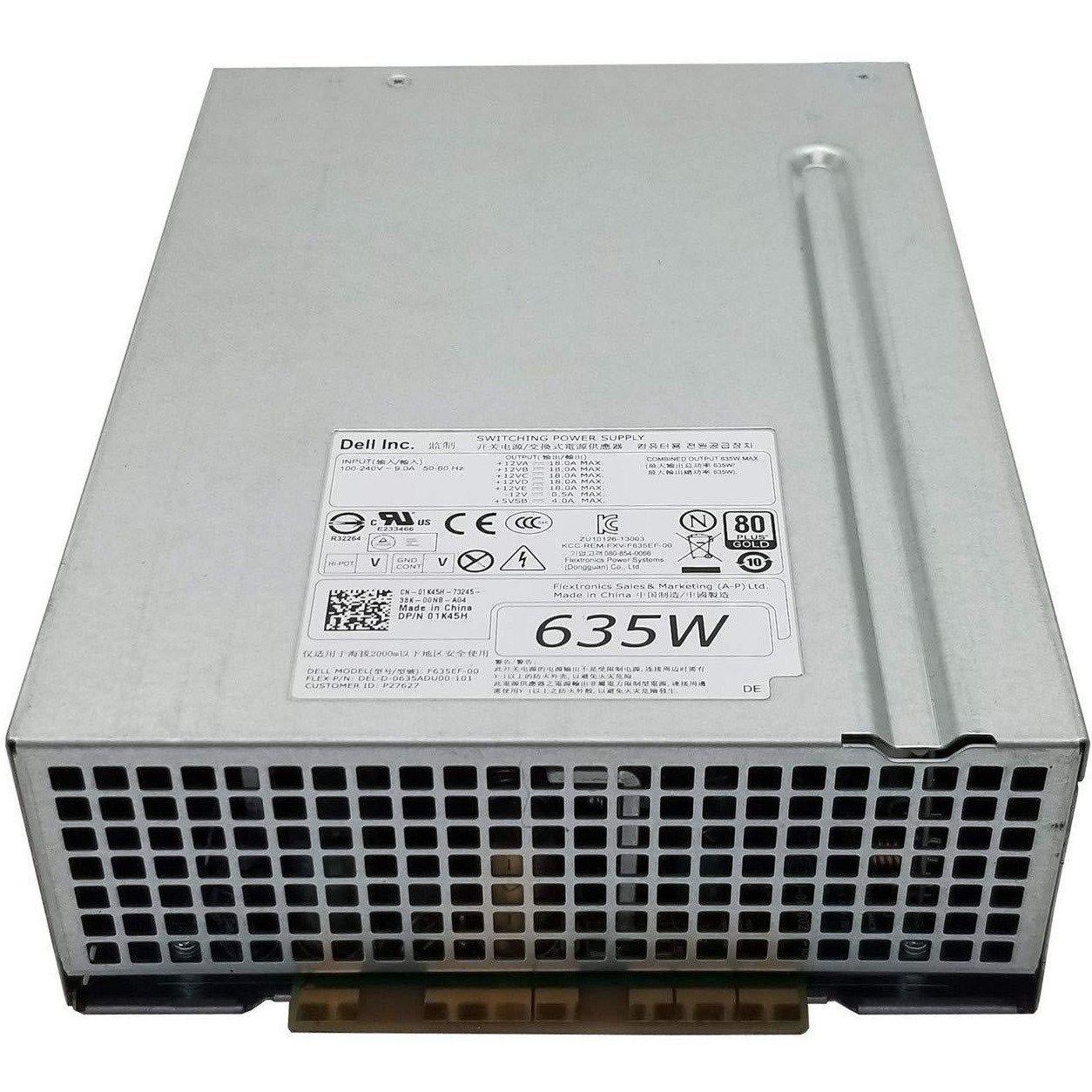 DELL F635EF-00 DELL 635W 80 PLUS GOLD HOT PLUG FOR DELL PRECISION T3600 /T5600 - AloinfoUSA