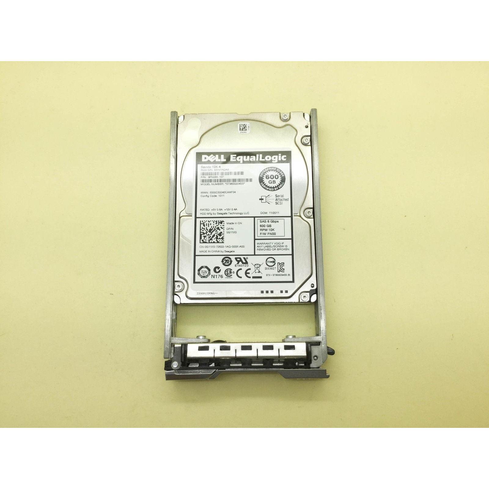 Dell G11X0 0G11X0 600GB 10K SAS 2.5'' 6G EqualLogic HDD Hard Drive Disco - AloinfoUSA