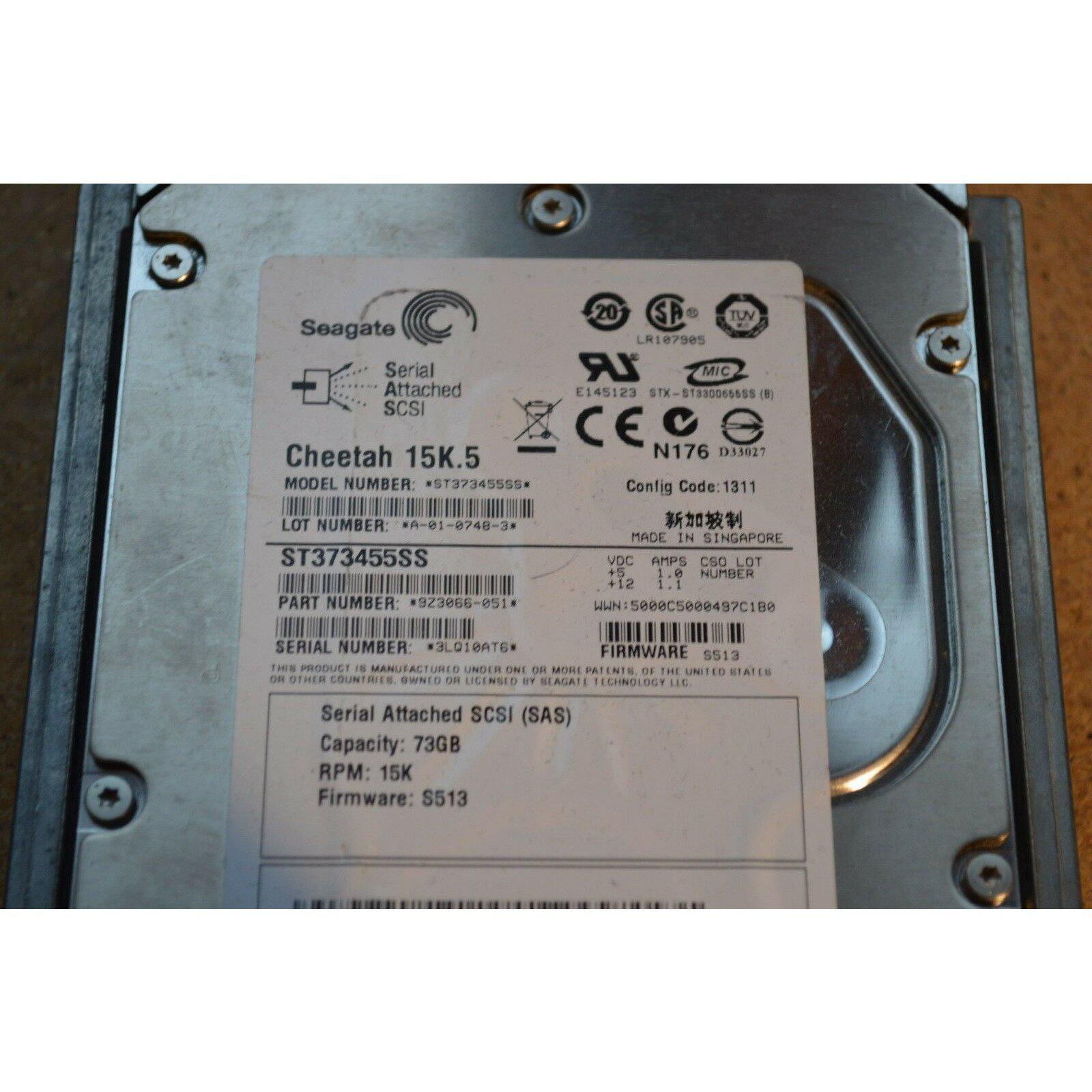 Dell GY581 73GB 15K 3.5" LFF SAS 3Gbps Hard Drive w/ Tray ST373455SS 9Z3066-054 102646335383 - AloinfoUSA