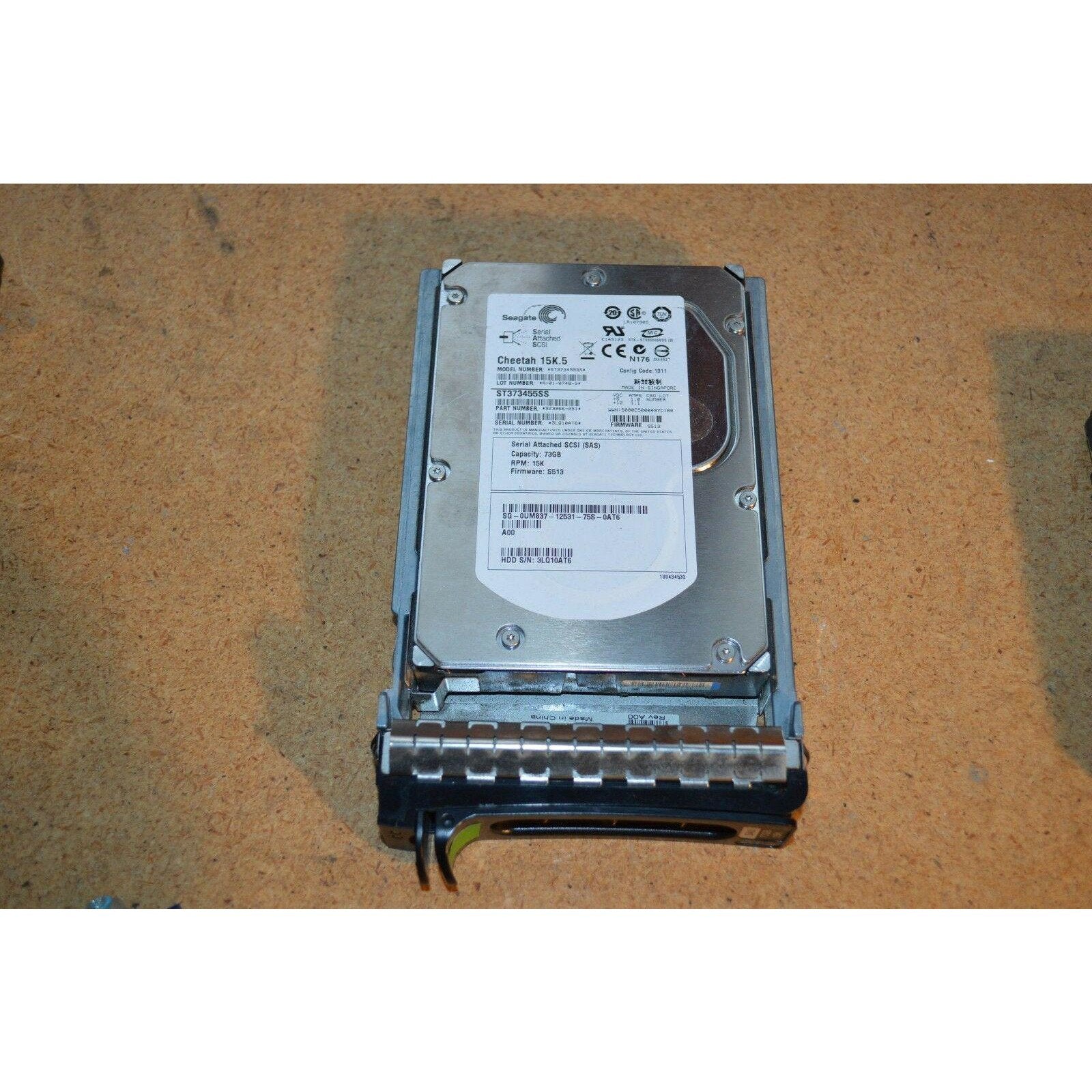 Dell GY581 73GB 15K 3.5" LFF SAS 3Gbps Hard Drive w/ Tray ST373455SS 9Z3066-054 102646335383 - AloinfoUSA