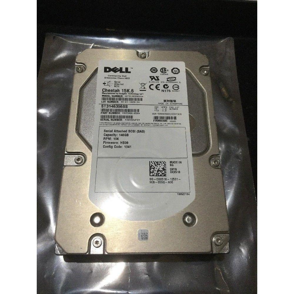 DELL XX518 0XX518 SEAGATE ST3146356SS 9CE066-050 146GB 15K 3.5" SAS SERVER HDD - AloinfoUSA