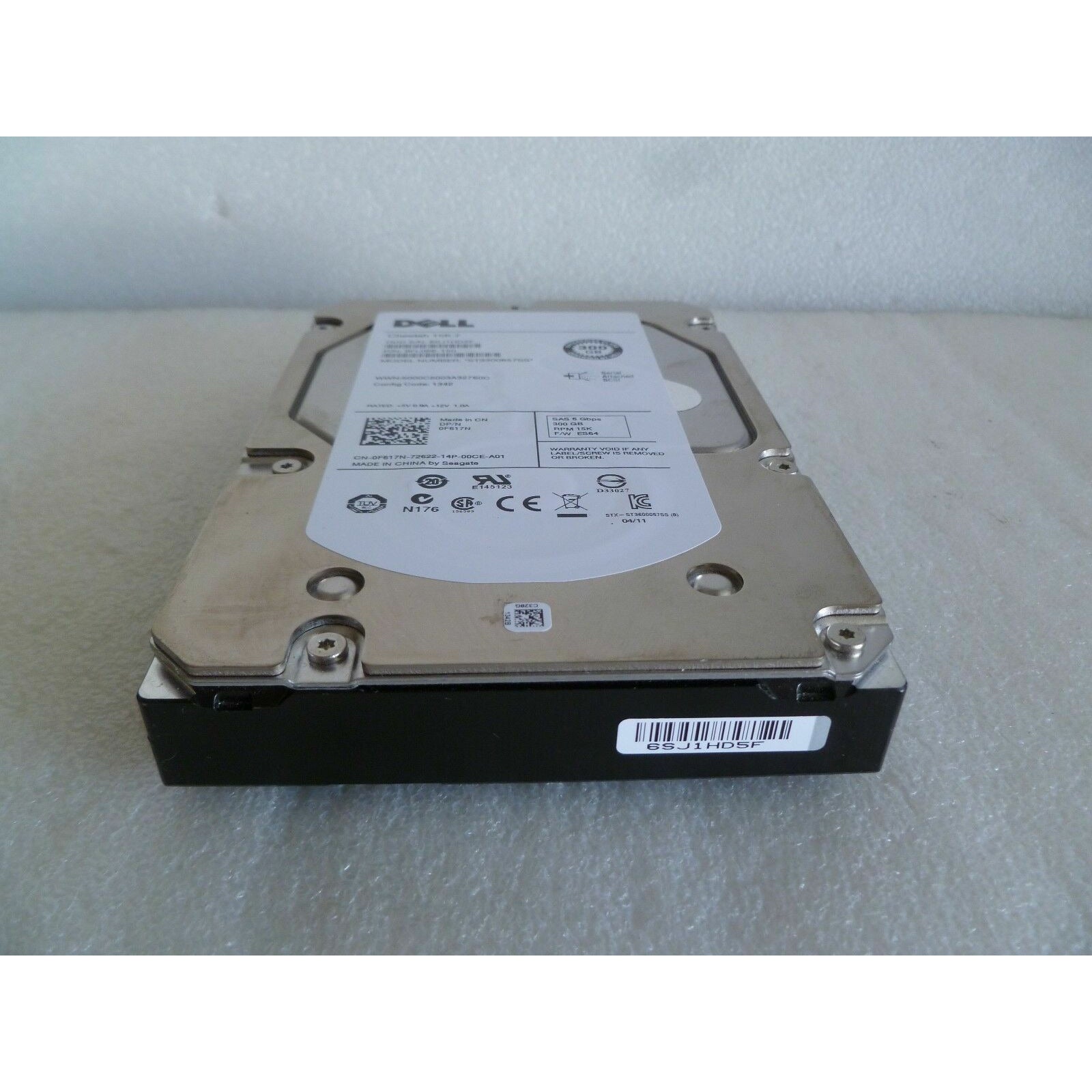 DELL/SEAGATE 15K.7 ST3300657SS 300GB SAS HARD DRIVE P/N:9FL066-150 F/W:ES64 33006000057 - AloinfoUSA
