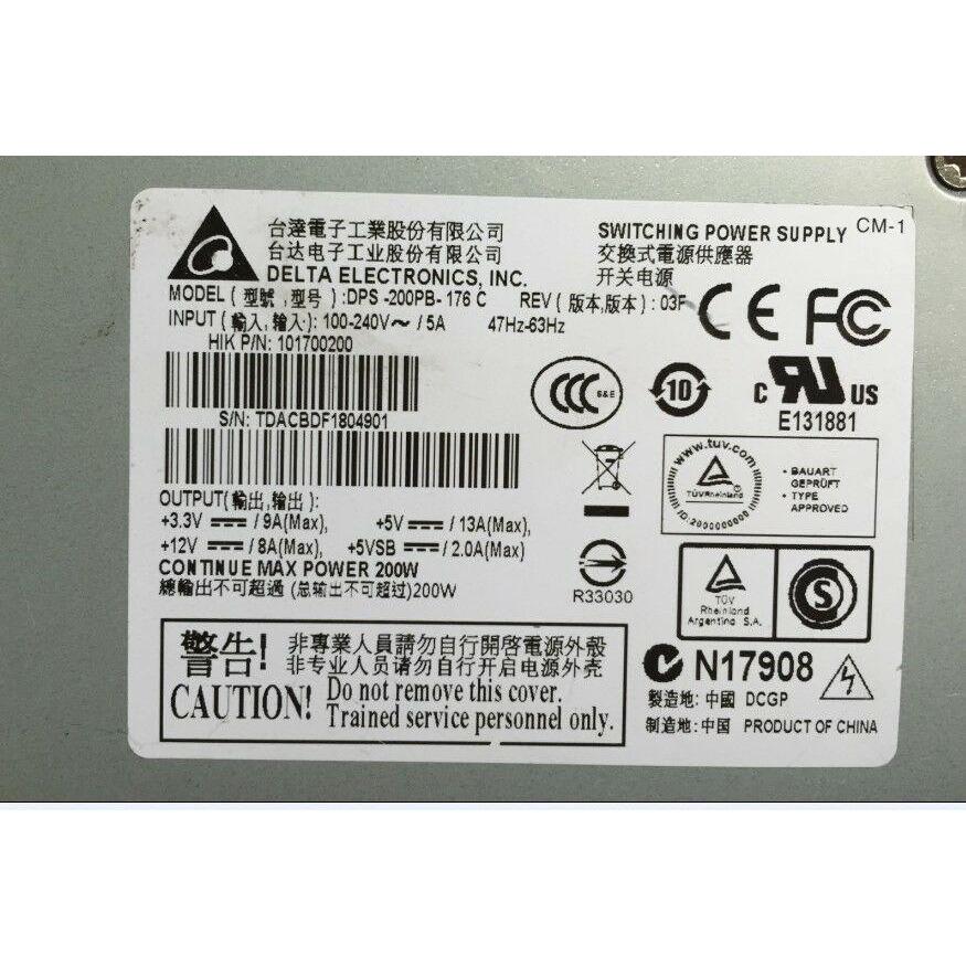 Delta DPS-200PB-176 A C 8*SATA Ports Server Power Supply #Q6047 ZX - AloinfoUSA