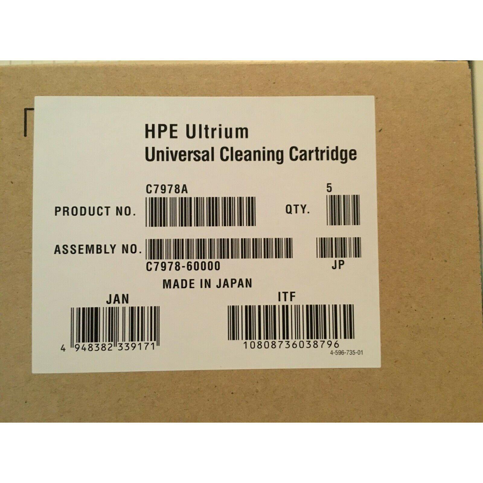 Fita HPE C7978A Universal Cleaning tape Cartridge for LTO 1-7 Ultrium drives 808736038799 - AloinfoUSA