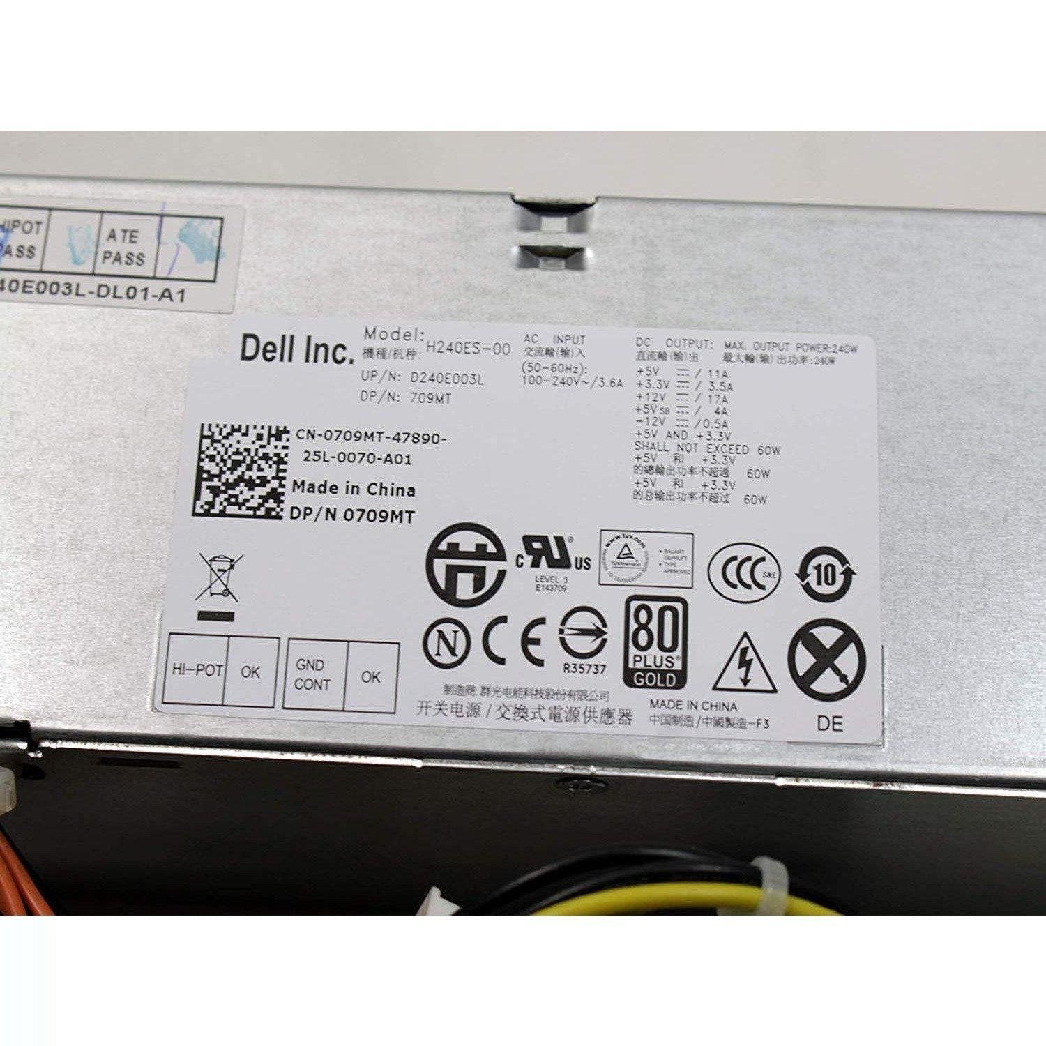 Fonte Dell Optiplex 390 790 990 3010 SFF desktop Power Supply CCCVC H240AS-00 SFF Computer Power Supply 240 Watt - AloinfoUSA