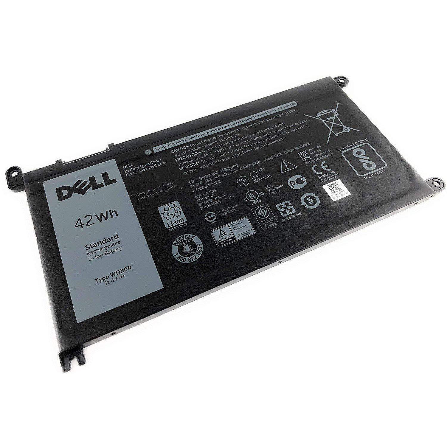 Genuine Dell Battery WDXOR 42Whr 4-cell 11.4V for Dell Inspiron 13 5368 5378 7368 7378, Inspiron 15 5565 5567 5568 5578 7560 7570 7579 7569 P58F and Inspiron 17 5765 5767 (Type WDX0R) (Renewed) - AloinfoUSA