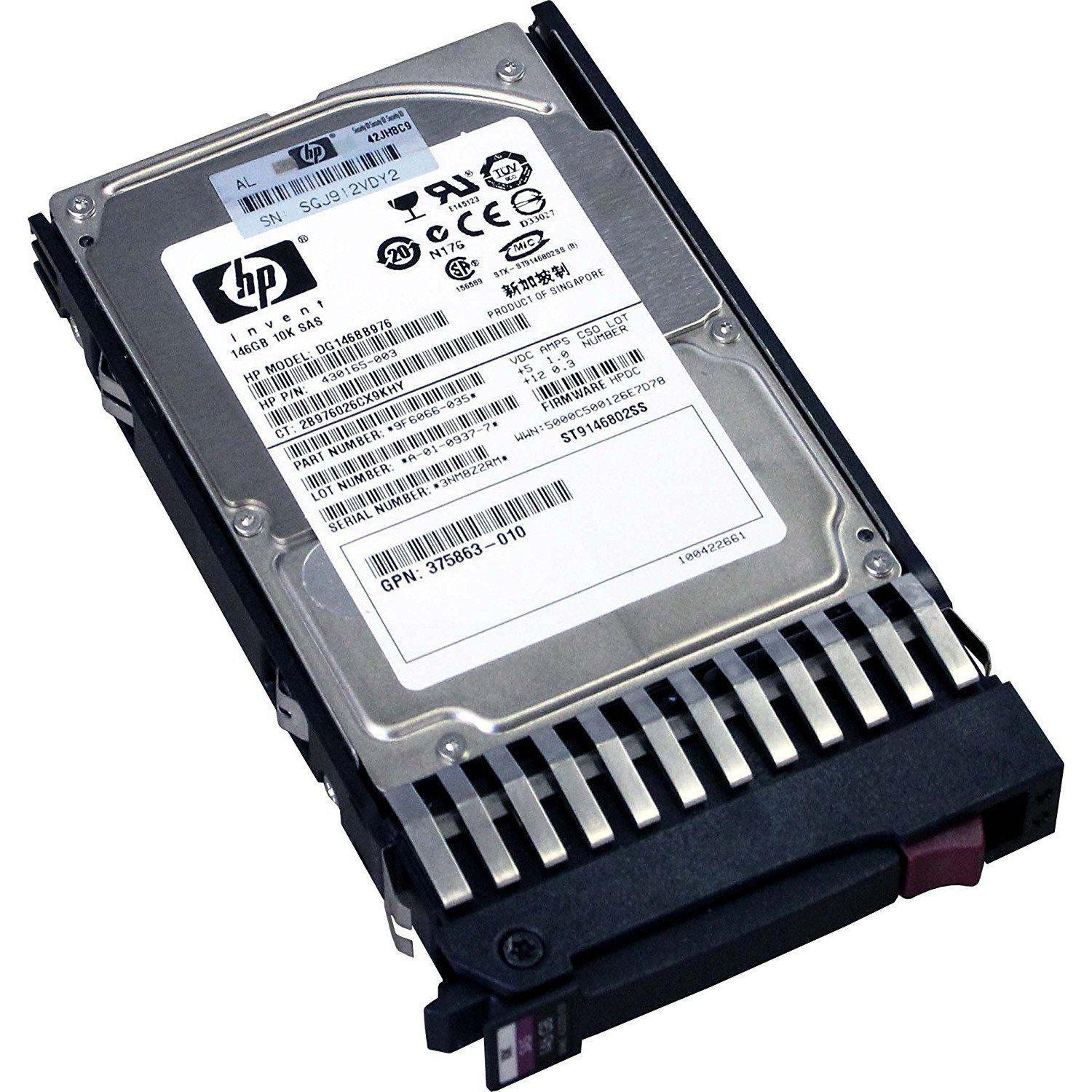 HD 146GB SAS 10k RPM 2.5" 3G para HP DG146BB976, ST9146802SS - AloinfoUSA
