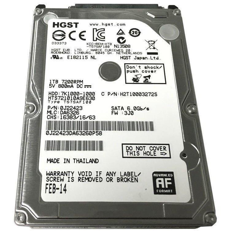 HGST 1TB 32MB Cache 7200RPM SATA III (6.0Gb/s) 2.5" PS3 & PS4 Hard Drive 0J22423 - AloinfoUSA