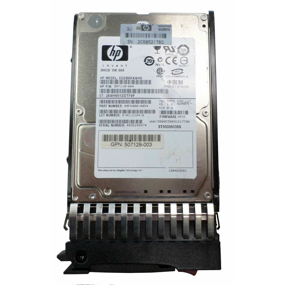 HP 507119-004 EGO300FAWHV 300GB 10K 2.5IN 6G SAS HDD, 507284-001 G6/G7 - AloinfoUSA