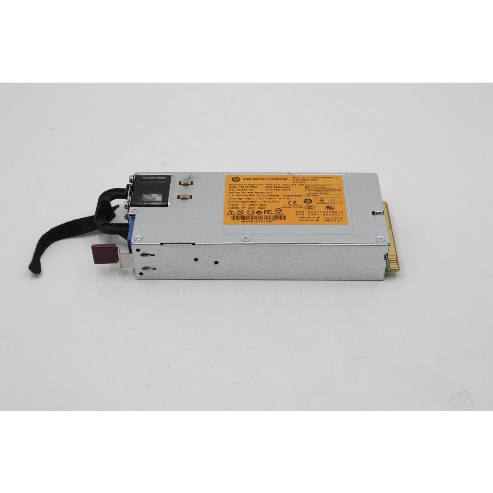 HP HEWLETT PACKARD DPS-750AB-3 A, SWITCHING POWER SUPPLY T58629 Fonte - AloinfoUSA
