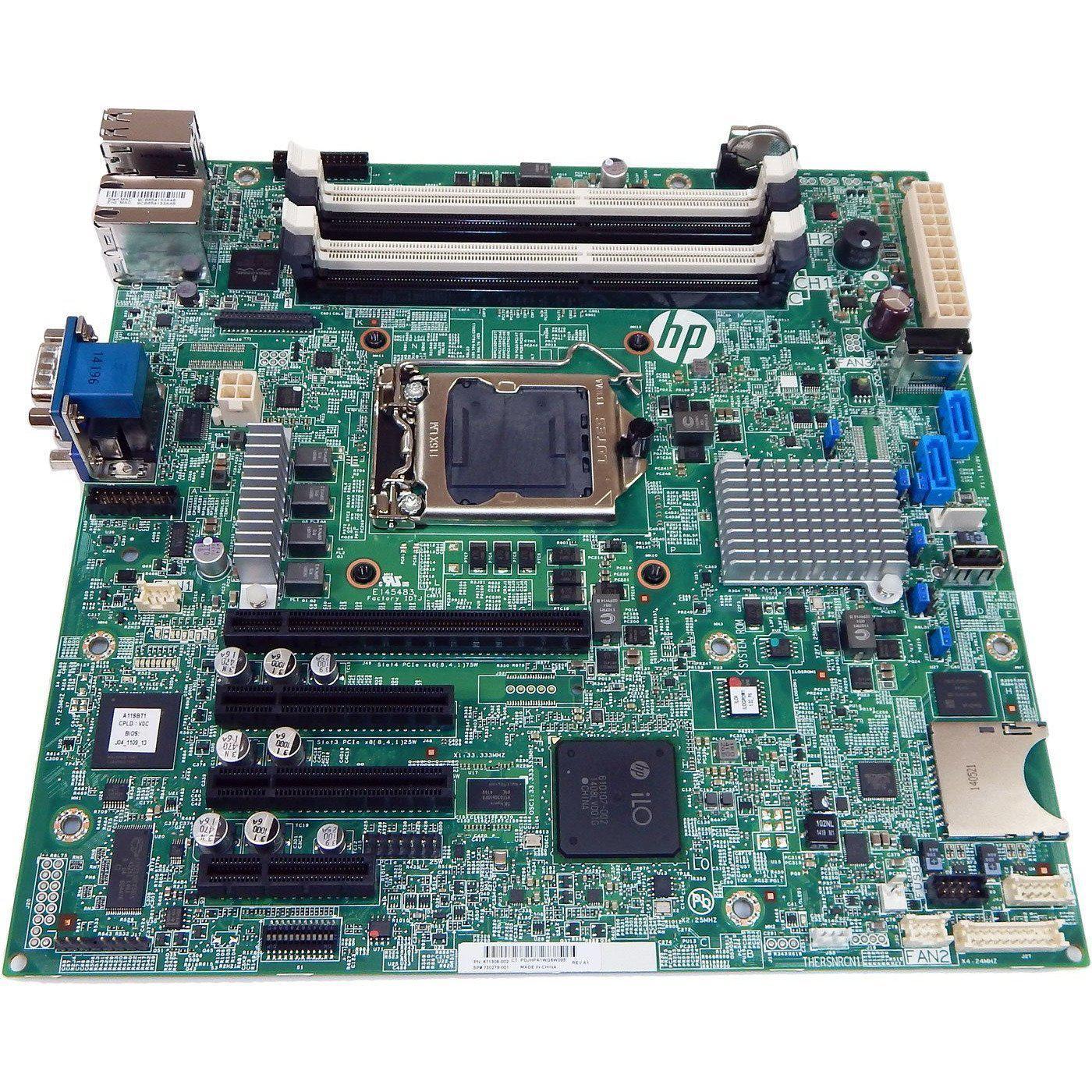HP ML310e G8 V2 System Motherboard 730279-001 671306-002 IO Plate Included - AloinfoUSA