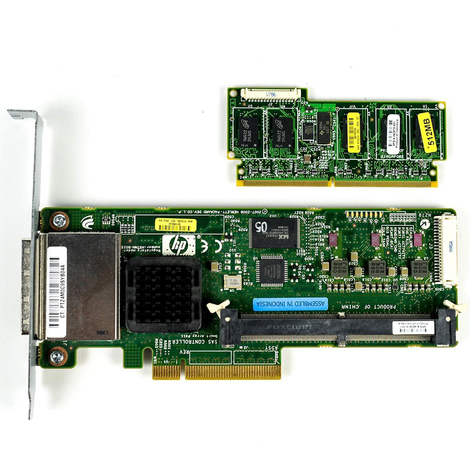 HP Smart Array P411 SAS RAID Controller - Serial Attached SCSI - PCI Express x8 - Plug-in Card - 0, 1, 1+0, 5, 5+0-512MB - AloinfoUSA