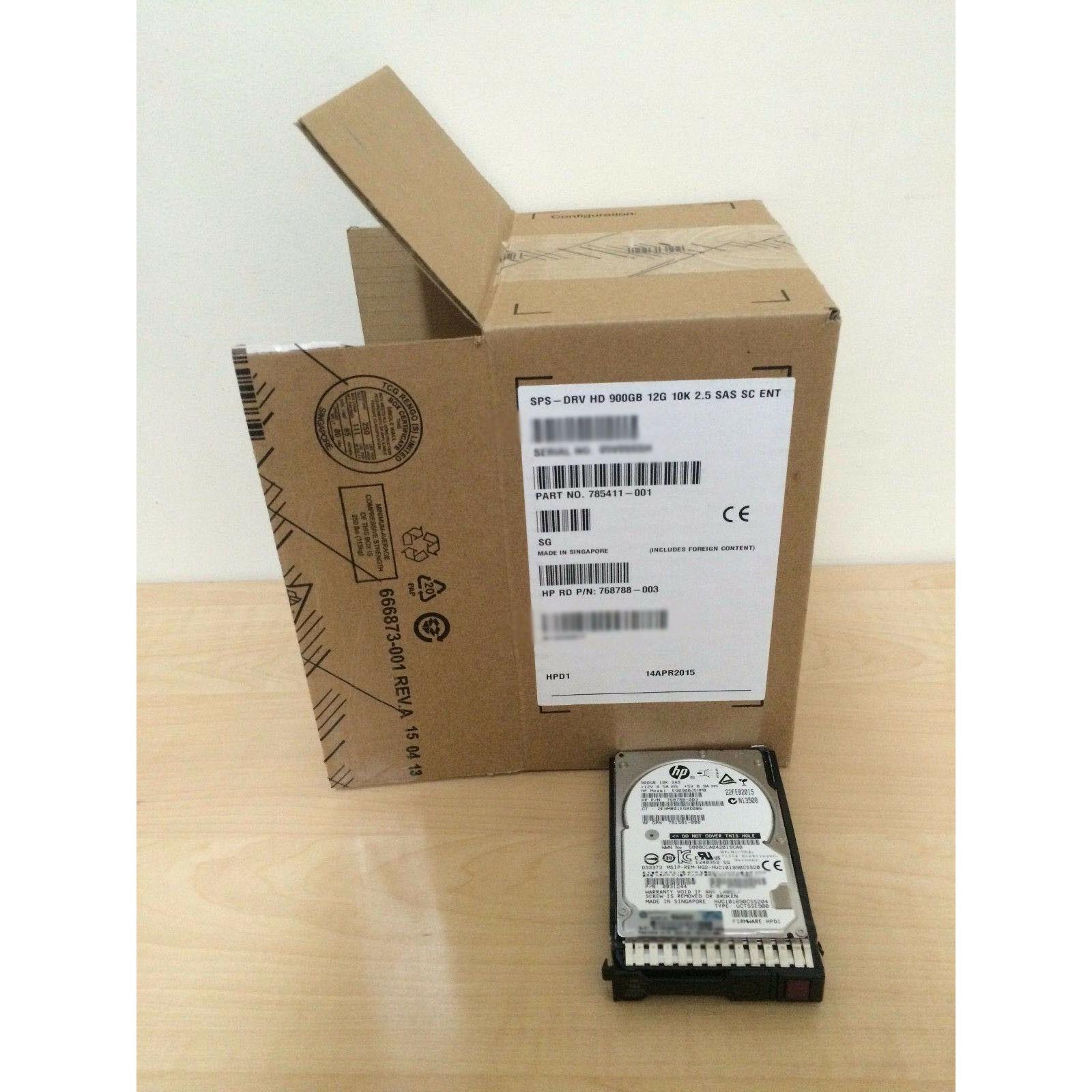 HPE 785069-B21 | 785411-001 900GB 12G SAS 10K RPM SFF 2.5-INCH SC ENTERPRISE HD 4514953788589 - AloinfoUSA