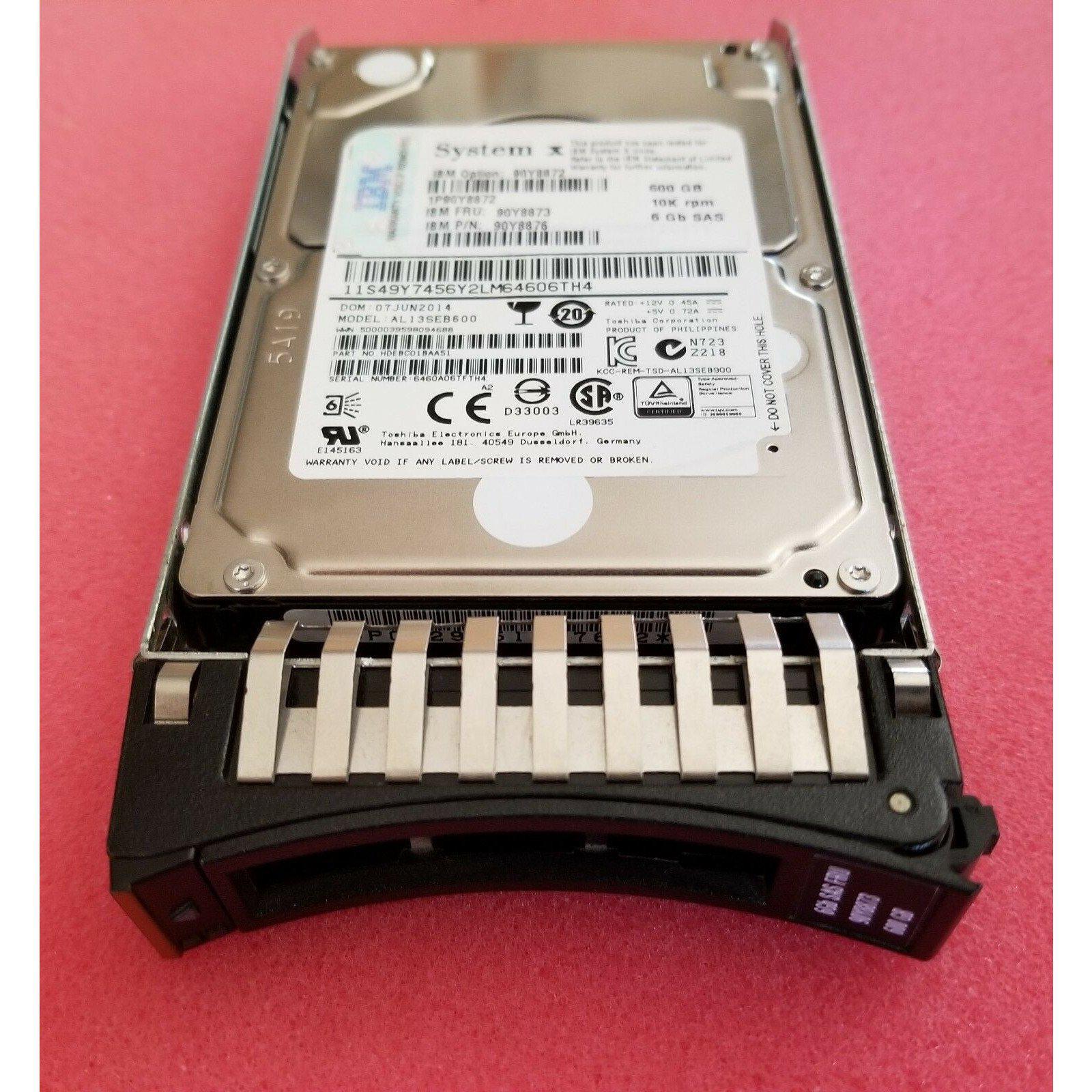 IBM 90Y8873 600GB 10K RPM SAS 6Gb/s SFF 2.5" 90Y8872 90Y8874 Hard Drive - AloinfoUSA