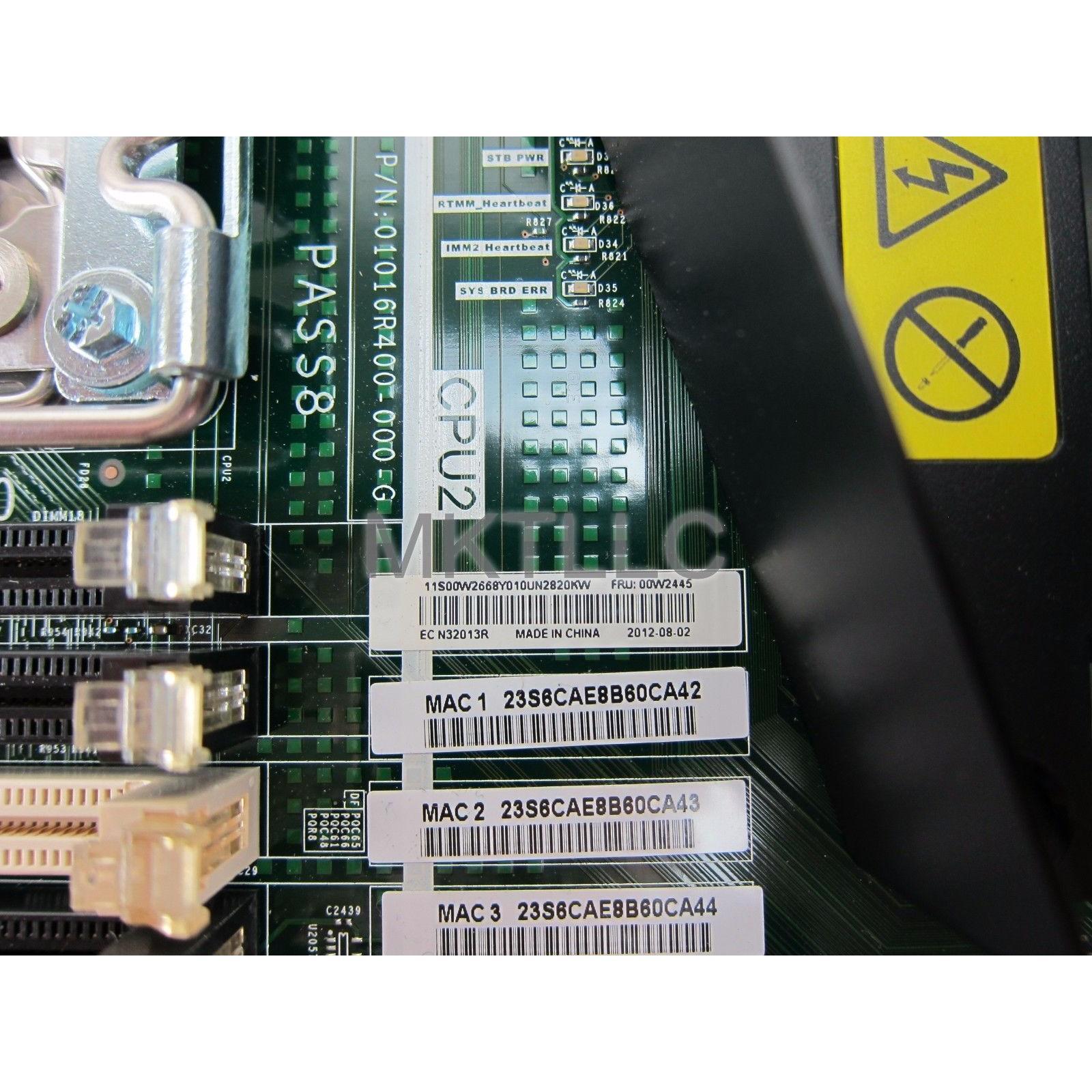 IBM X3550 M4 System Board 00W2445 - Support E5-2600 v2 Processors - AloinfoUSA