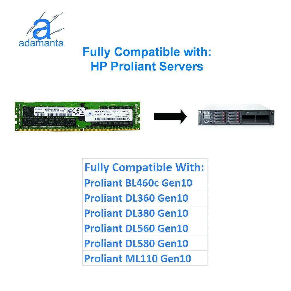 Memoria 16GB (1x16GB) Server Memory Upgrade Compatible Dell Poweredge, Precision & HP Proliant Servers Samsung Original DDR4 2666MHZ PC4-21300 ECC Registered Chip 2Rx4 CL19 1.2v DRAM RAM - AloinfoUSA