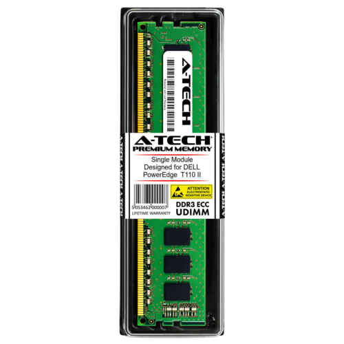 Memoria 4GB PC3-12800 DDR3 1600 ECC UDIMM Server Memory RAM for DELL POWEREDGE T110 II 2 - MFerraz Tecnologia