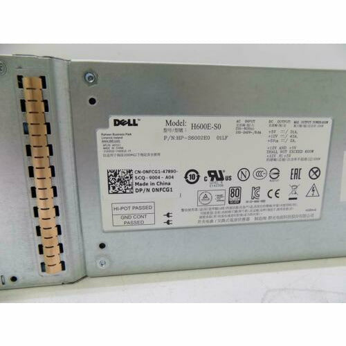 Fonte DELL H600E-S0 600W POWER SUPPLY HP-S6002E0 80 PLUS SILVER SERIES - MFerraz Tecnologia