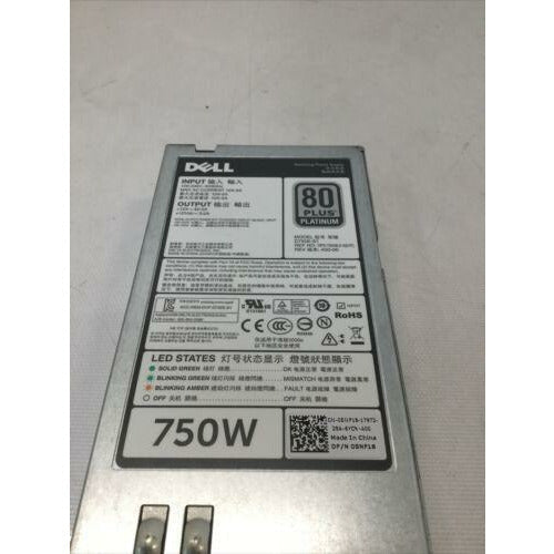 Fonte Dell 750W Power Supply 05NF18 D750E-S1 for PowerEdge R520 R620 R720 R720XD R820 - MFerraz Tecnologia