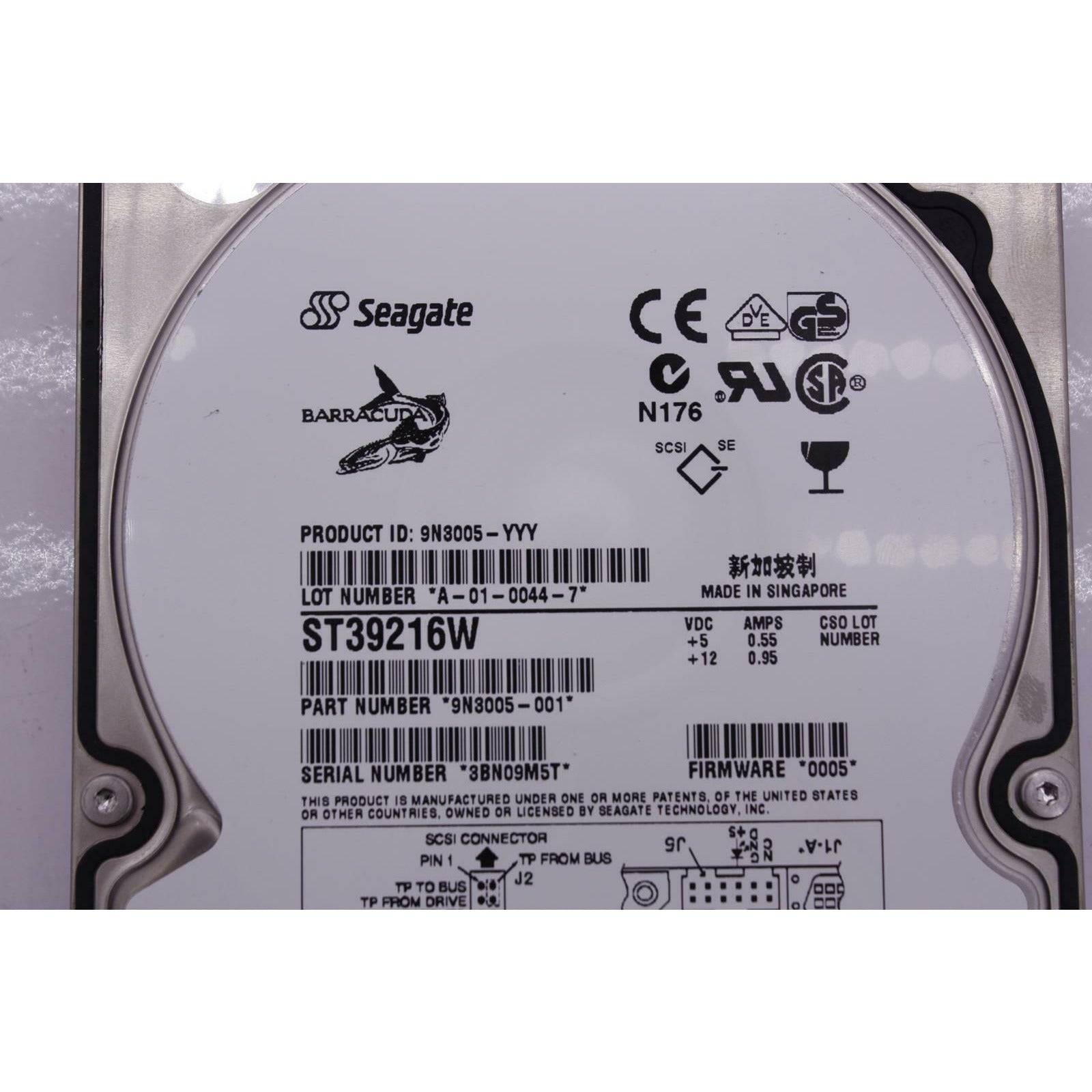 SEAGATE BARRACUDA 18XL 9.19 GB INTERNAL 7200 RPM 3.5" ST39216W HARD DRIVE - AloinfoUSA