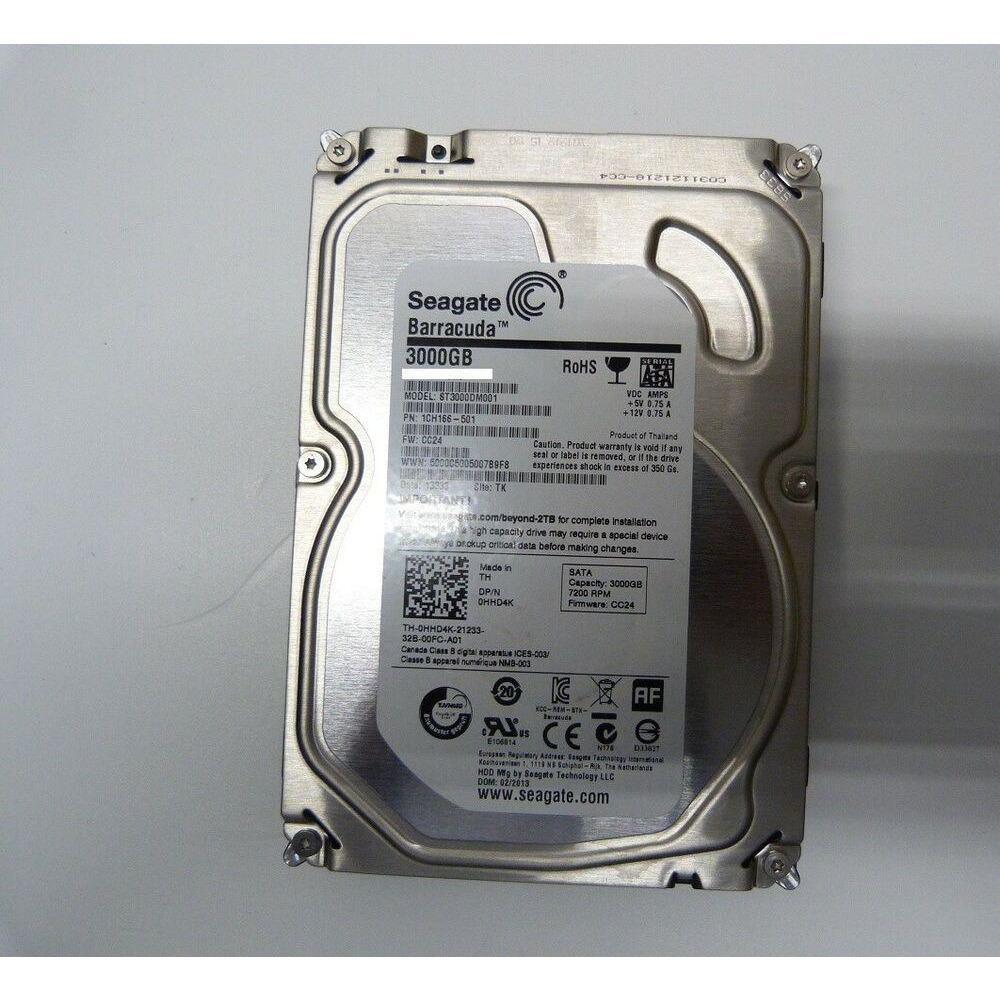 Seagate Barracuda 3TB ST3000DM001 0HHD4K HHD4K 3TB SATA 3.5" Harddrive 7636490025938 - AloinfoUSA
