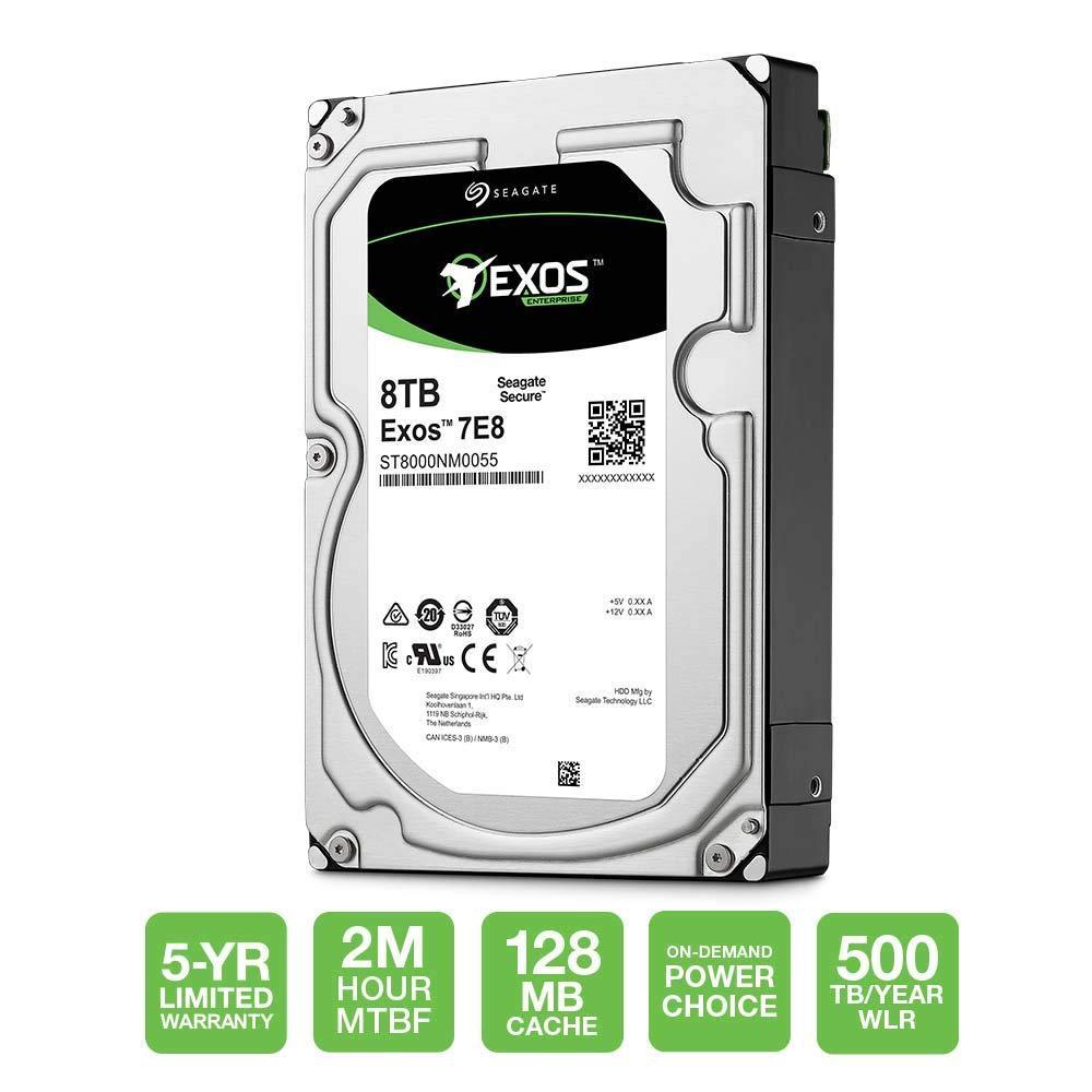 Seagate Exos 7E8 8TB 512e SATA 256MB Cache 3.5-Inch Enterprise Hard Drive (ST8000NM0055) - AloinfoUSA