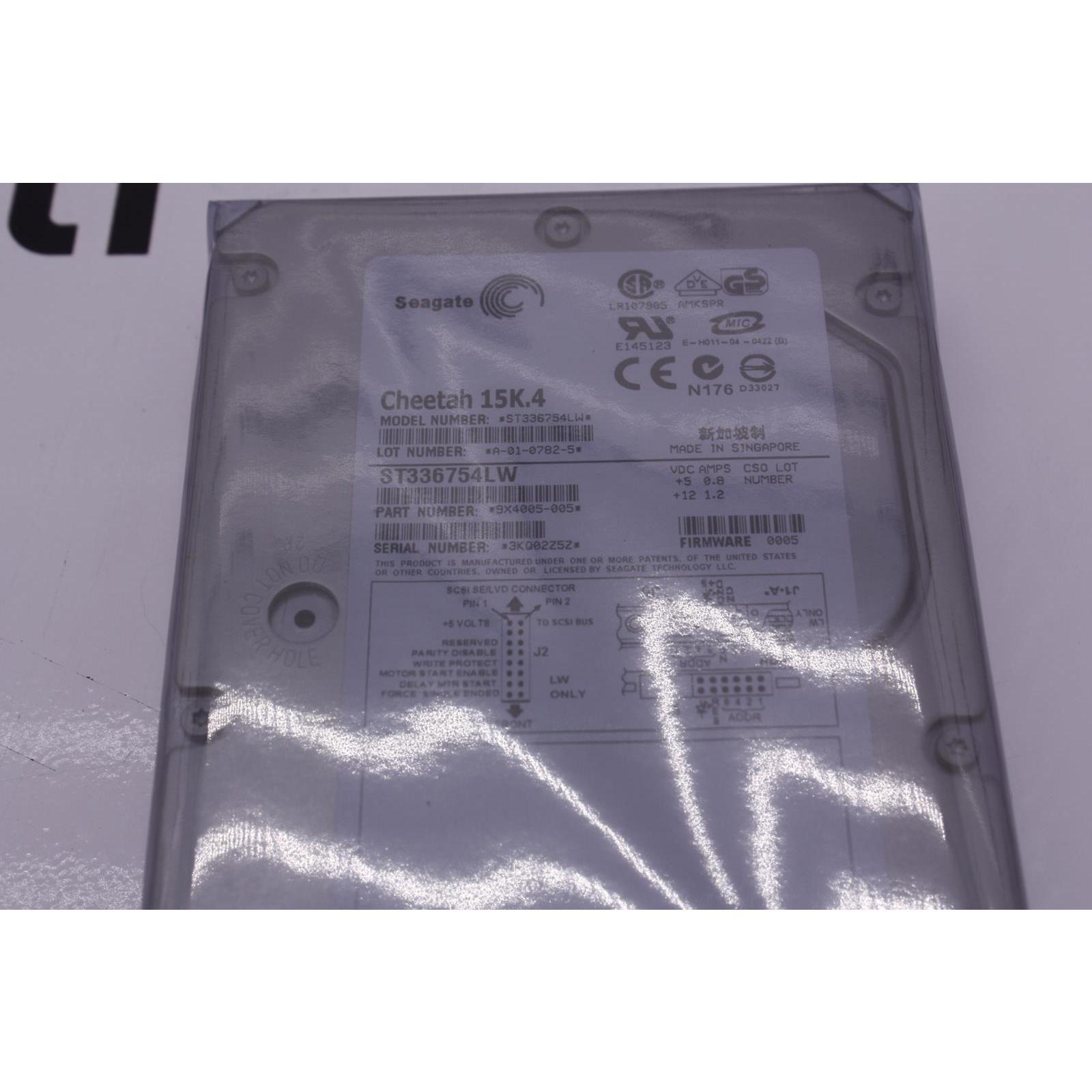 SEAGATE ST336754LW - 36GB 15K RPM 8MB CACHE SCSI 68PIN 3.5" HDD 2000010198757 - AloinfoUSA