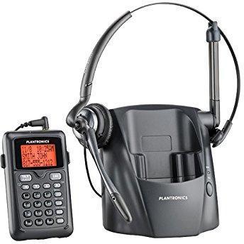 Telefone Plantronics 80057-11 CT14 Cordless Headset Phone, Black - AloinfoUSA