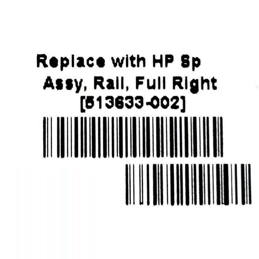 Rieles DL180SE G6 Left & Right 1U 2U Rail Kit 513642-005 513642-006 513633-001 -002 - AloinfoUSA